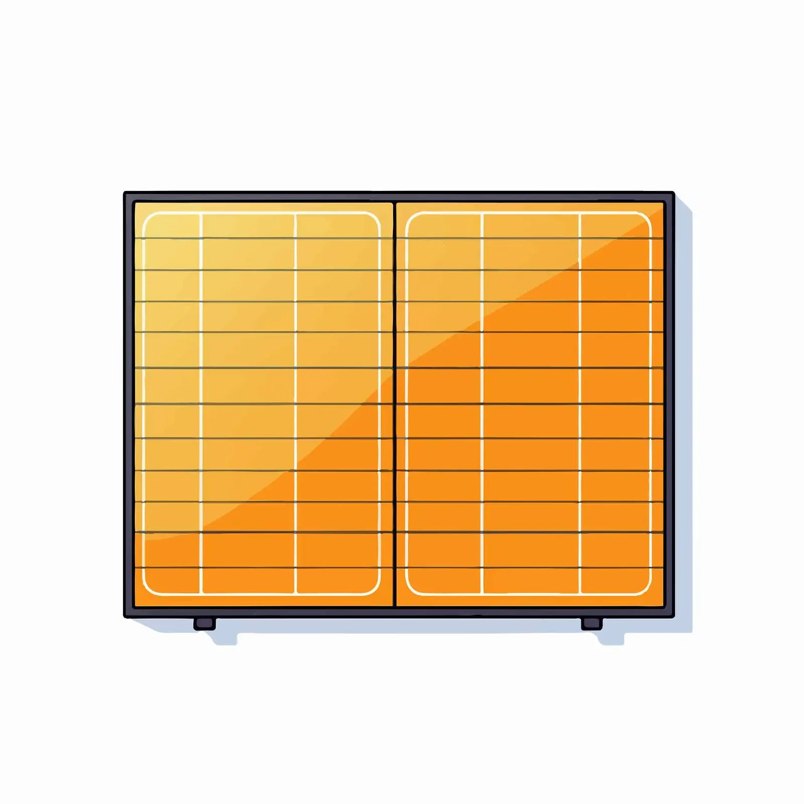 Solar Panel Line Vector Illustration on White Background – free solar power image from Dotvec