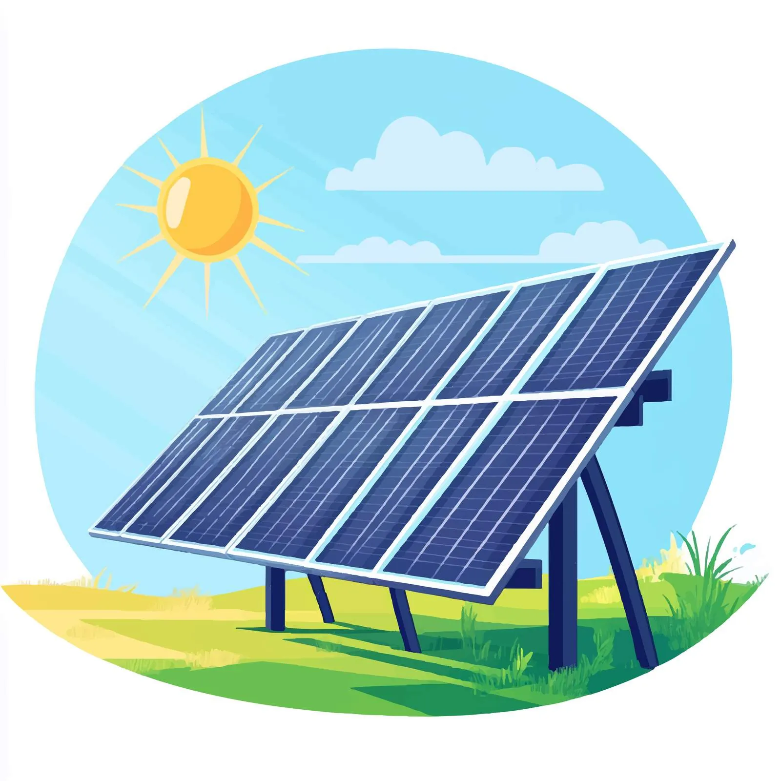 Solar Panel Renewable Energy Vector Illustration – free grid image from Dotvec