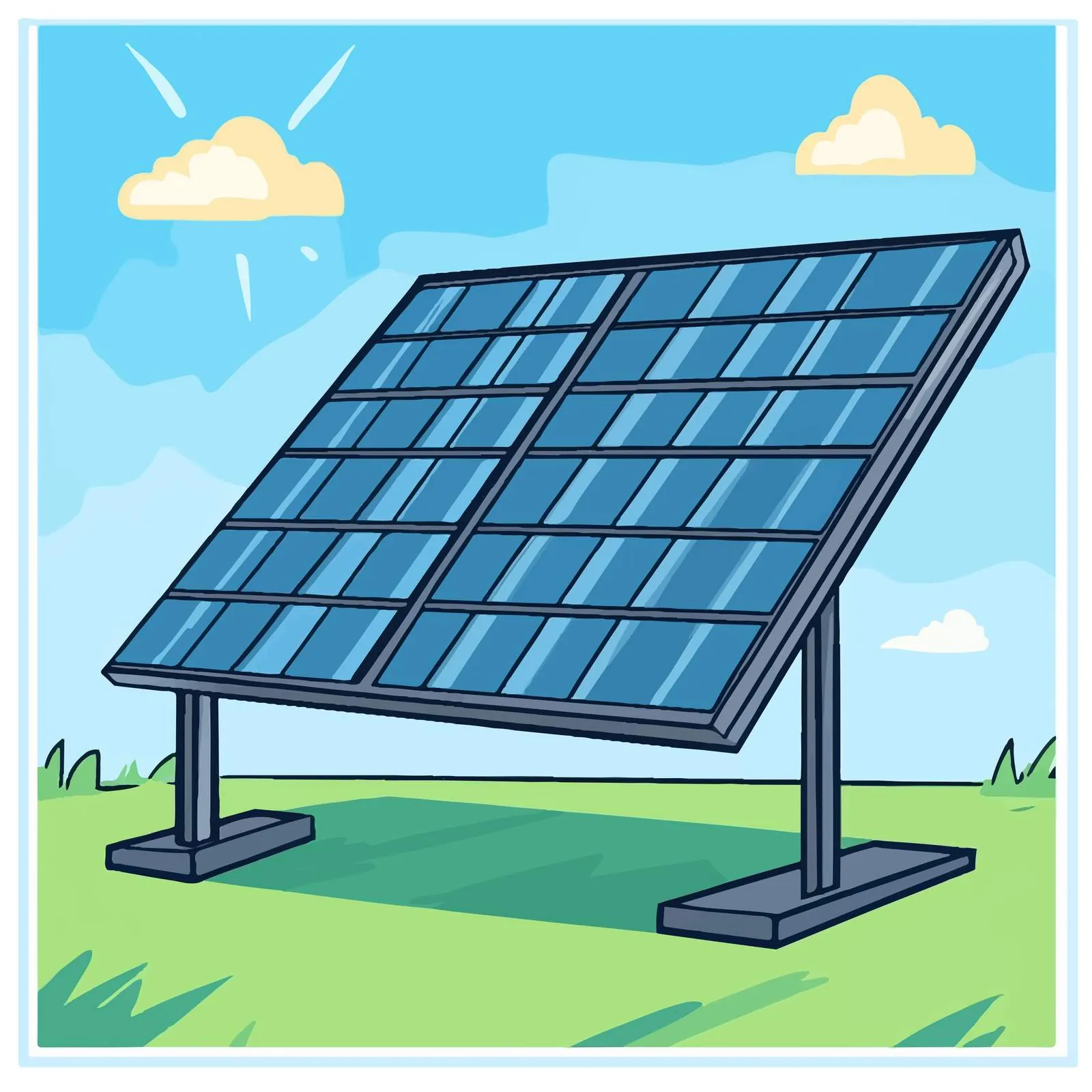 Solar Panel Renewable Energy Vector Illustration — free download from Dotvec