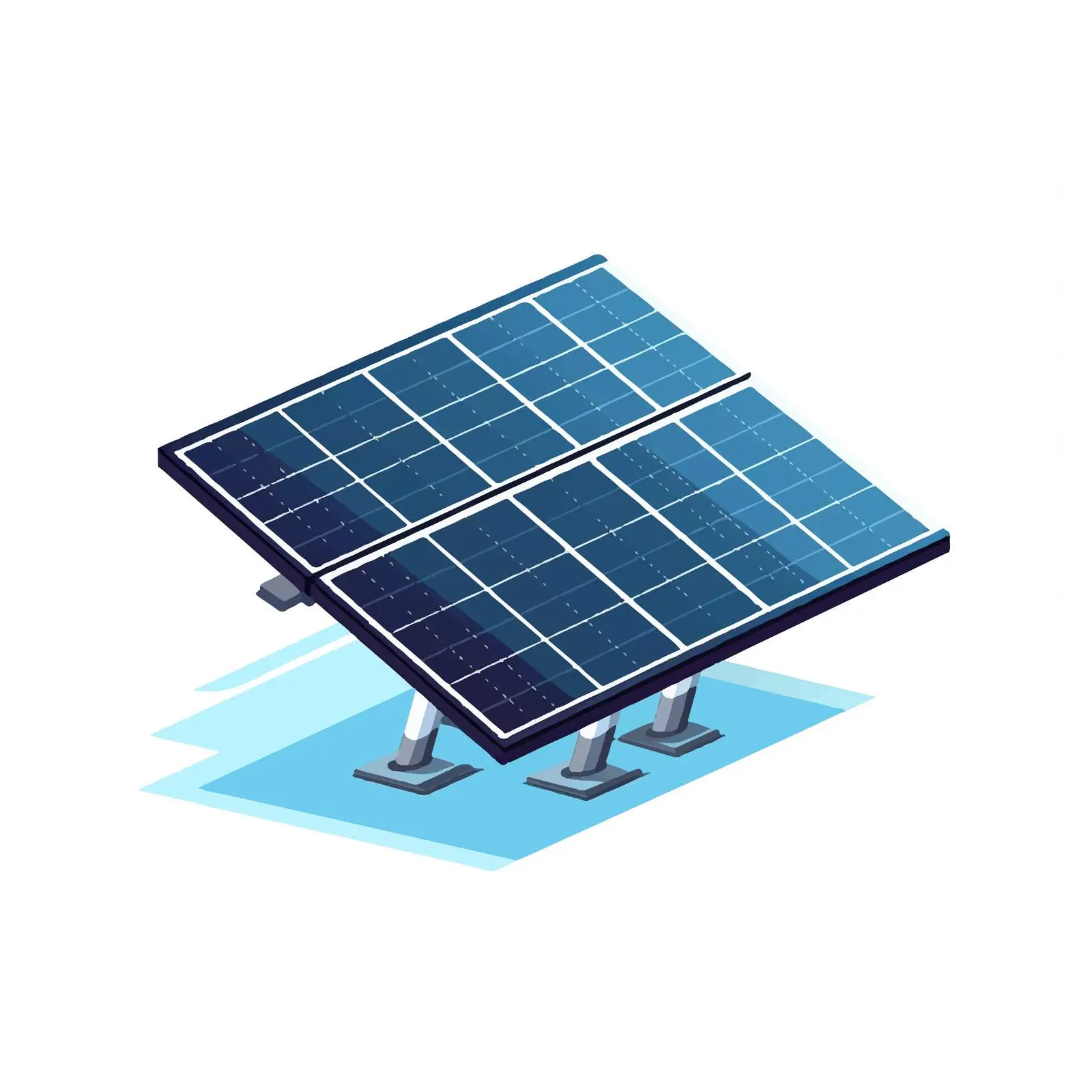 Solar Panel Vector Illustration on White Background – free energy production image from Dotvec