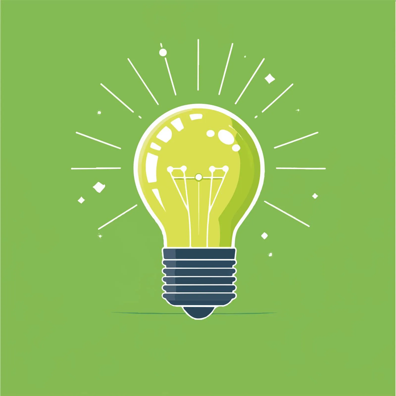 Green Bulb Solar Renewable Energy Vector Illustration — free download from Dotvec