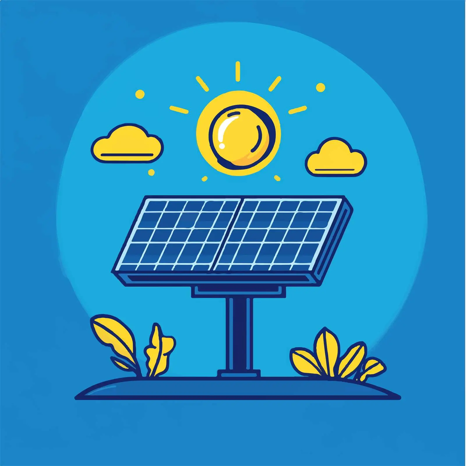 Flat Vector Illustration of Solar Energy Power — free download from Dotvec