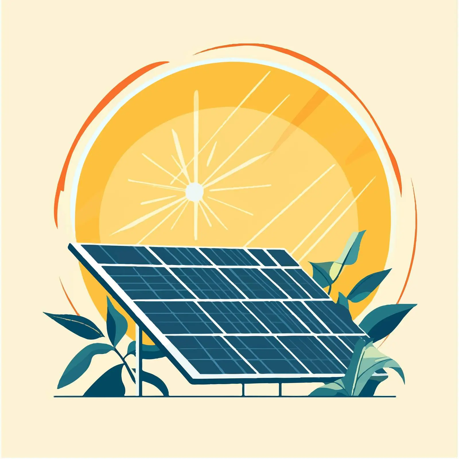 Solar Renewable Energy Power Vector Illustration — free download from Dotvec