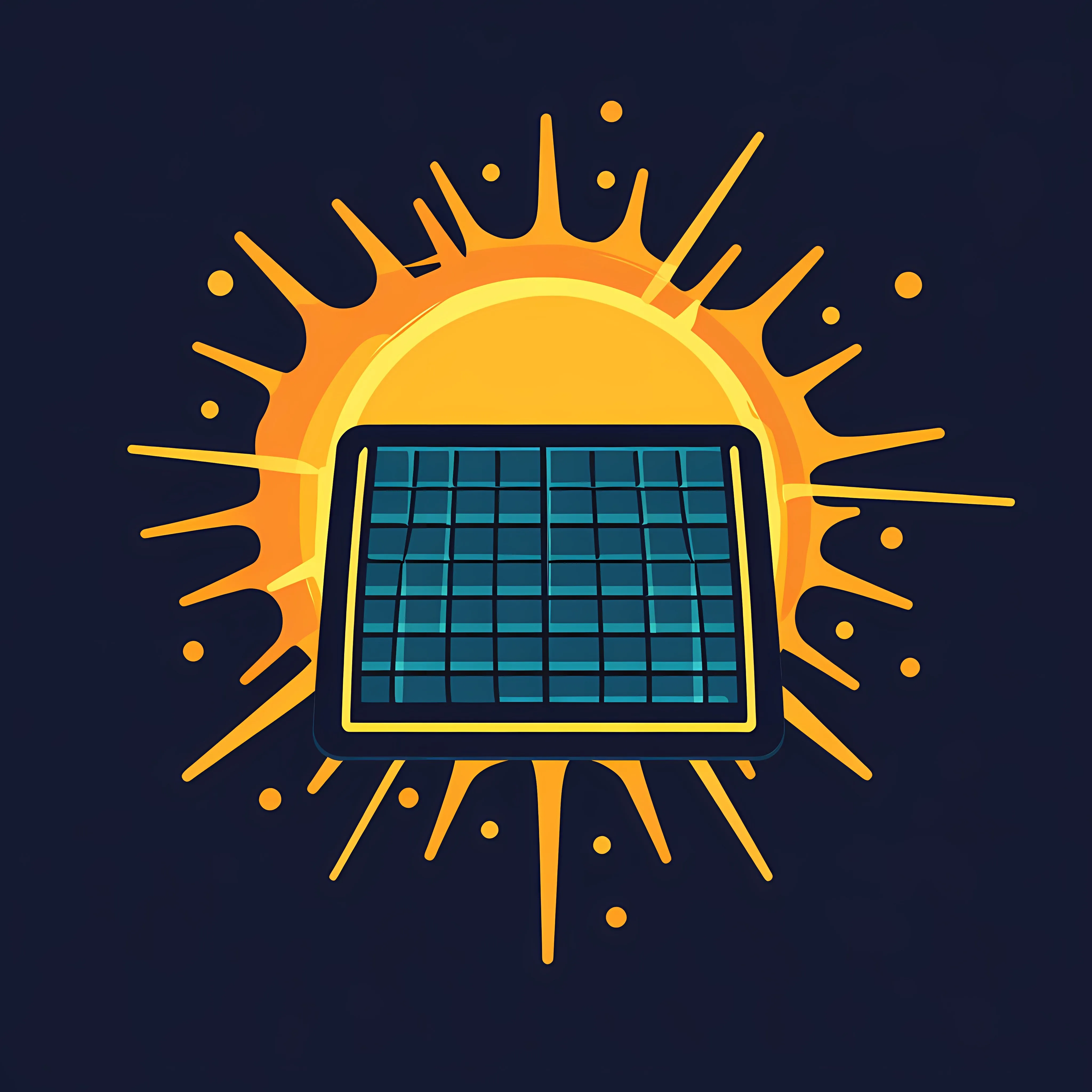 Solar Renewable Energy Symbol Vector Illustration — free download from Dotvec