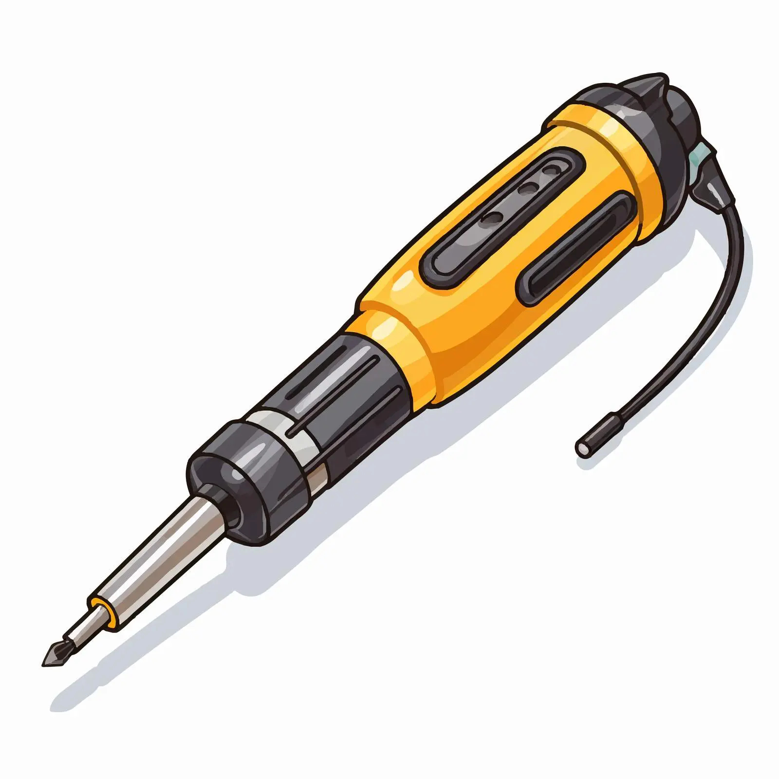 Soldering Iron Vector Illustration on White Background – free wiring image from Dotvec
