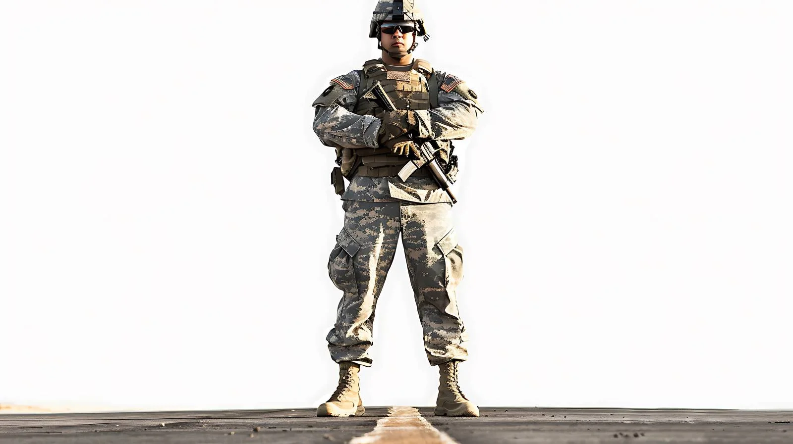 Military Soldier on Tarmac at Miramar Base — free download from Dotvec