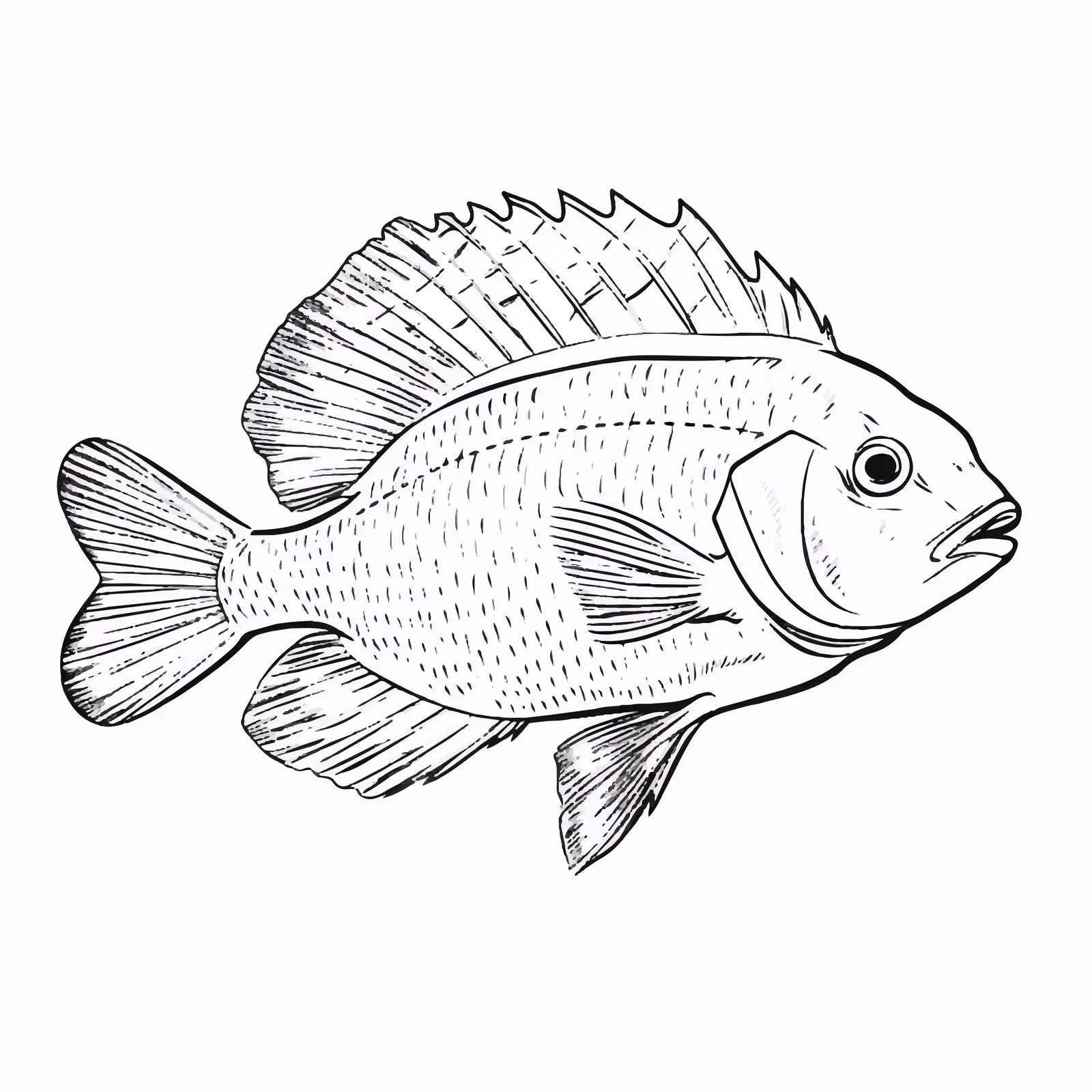 Sole Fish Sketch Vector Illustration – free sustainable seafood image from Dotvec