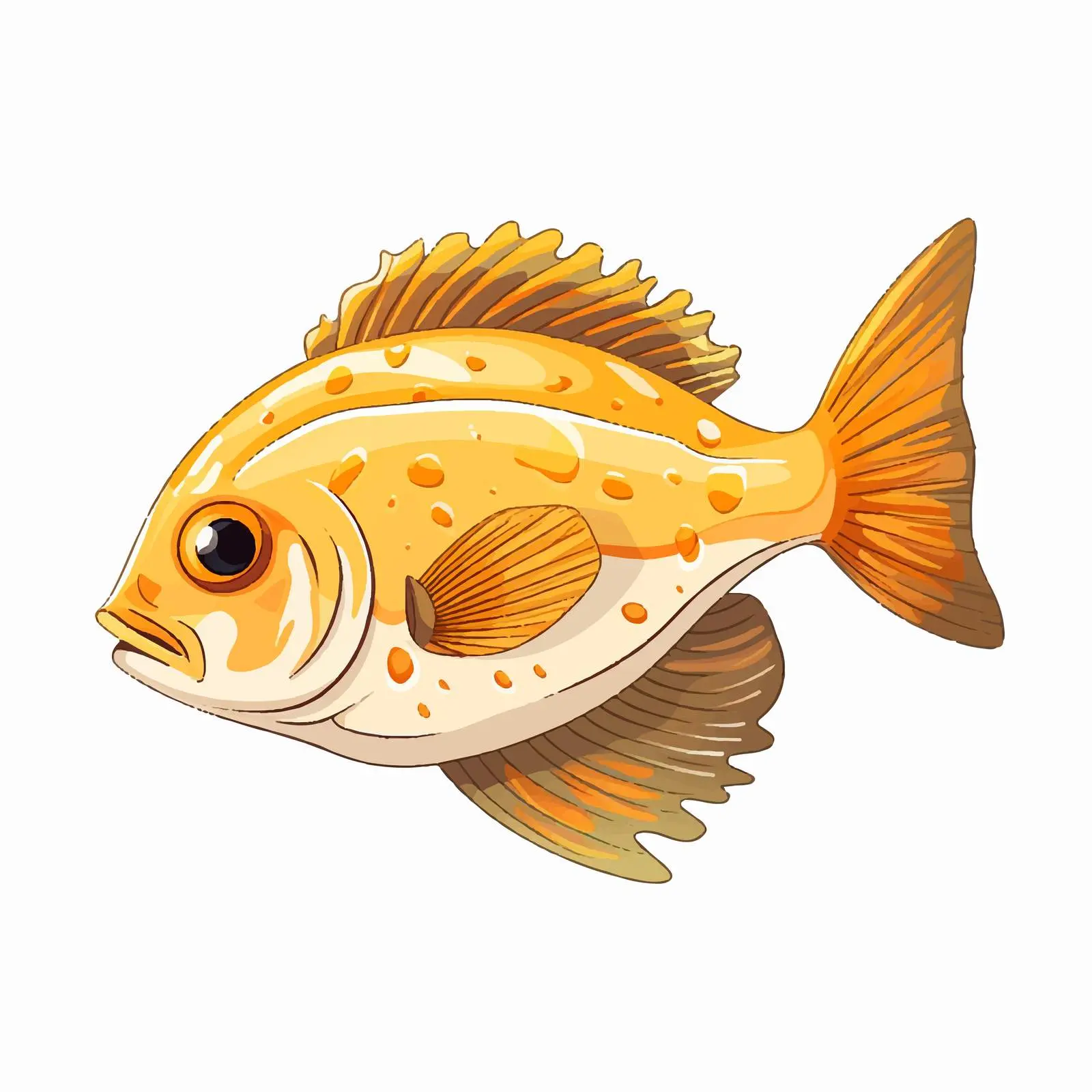 Sole Fish Vector Illustration on White Background – free fresh fish image from Dotvec