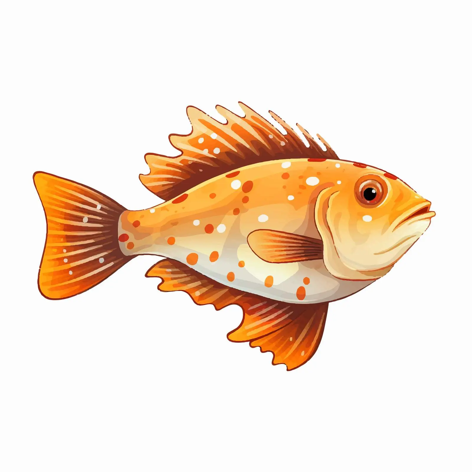 Sole Fish Vector Illustration on White Background – free ocean food image from Dotvec