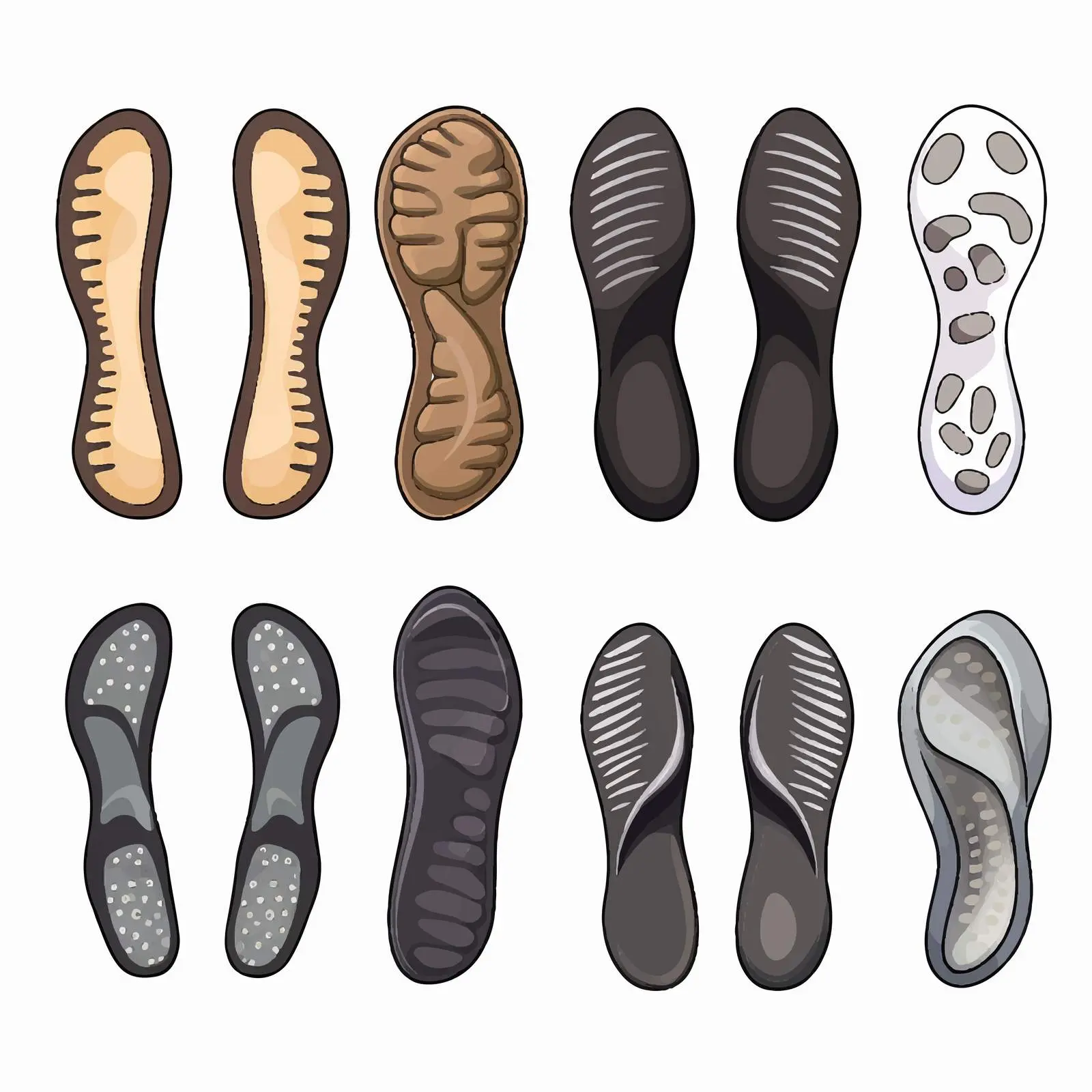 Vector Illustration of Human Feet Soles – free medical resources image from Dotvec