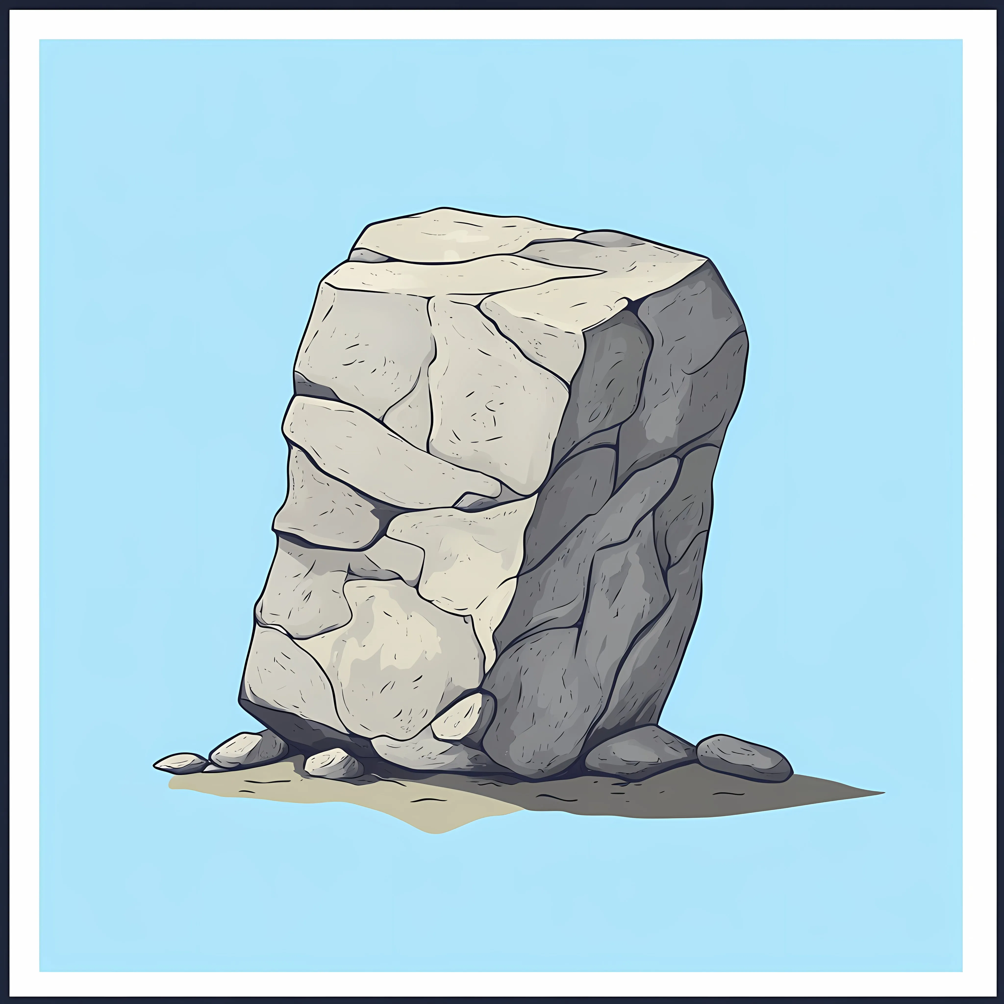 Solid Stone Cartoon Vector Illustration — free download from Dotvec