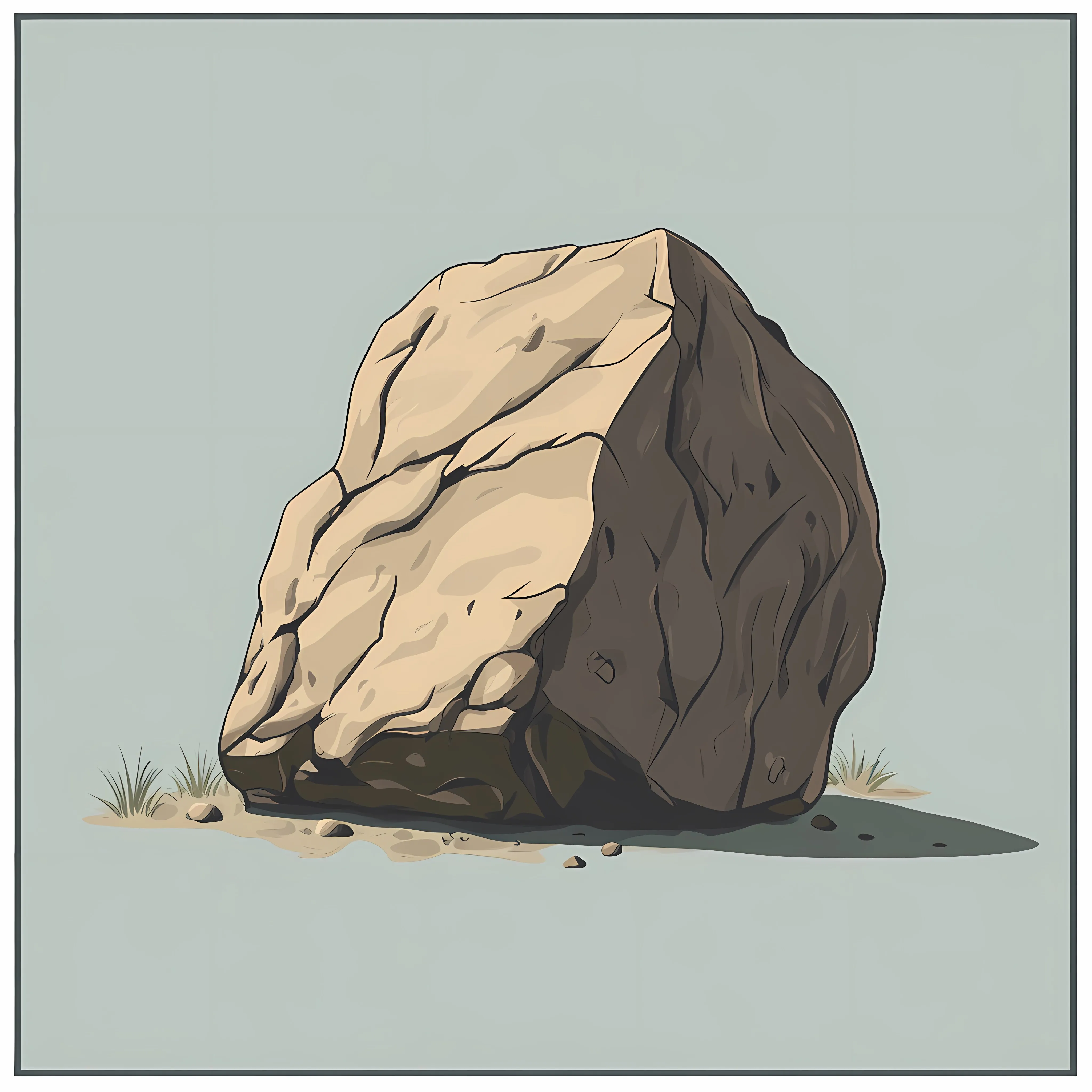 Solid Stone Cartoon Vector Illustration — free download from Dotvec