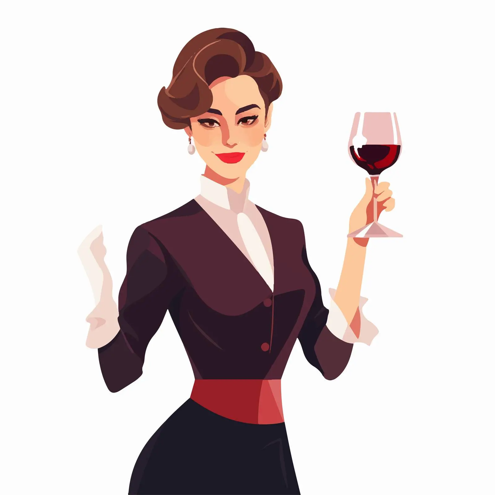 Sommelier Holding Glass Bottle of Old Wine – free tasting image from Dotvec