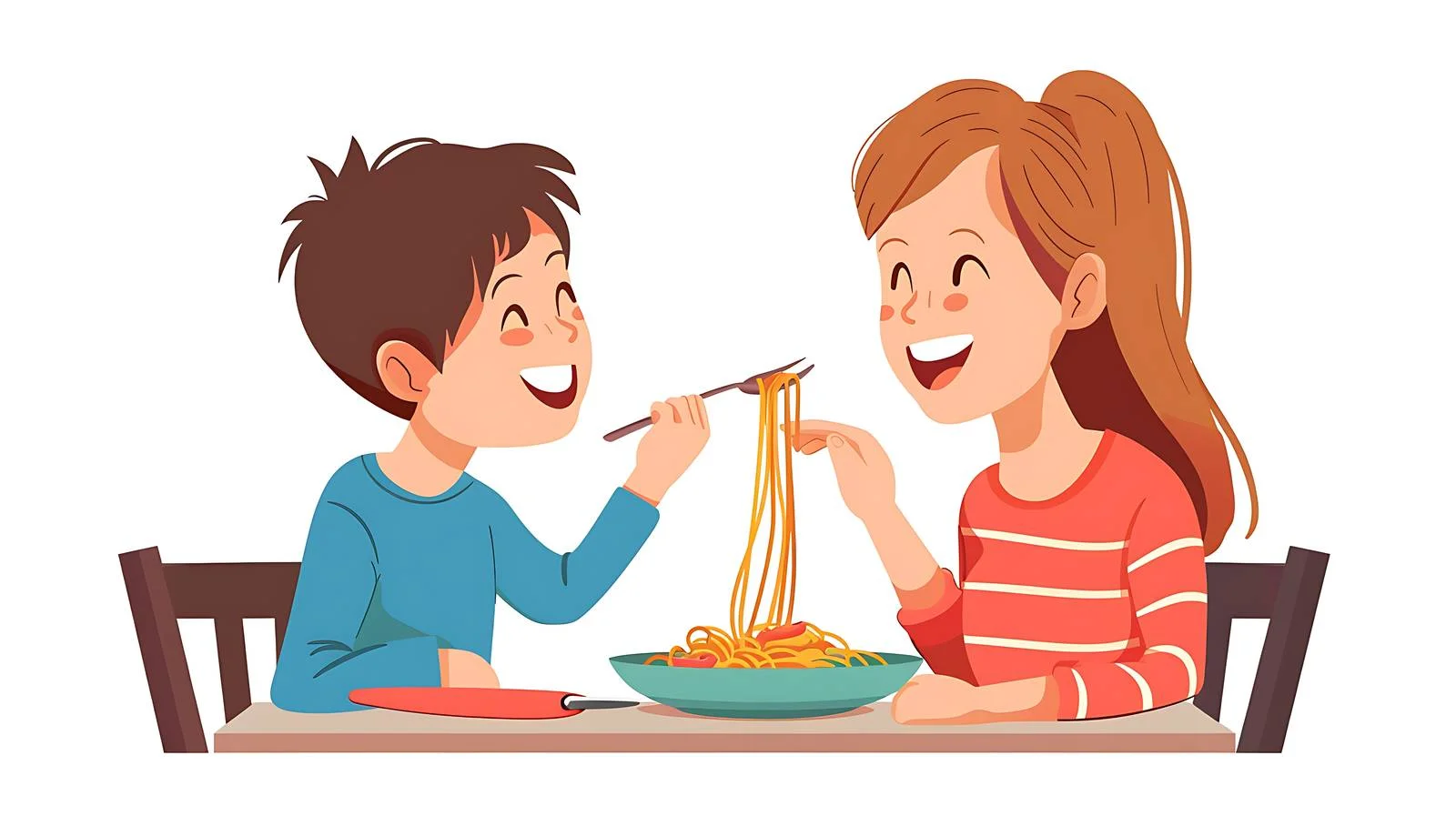 Family Bonding Over Spaghetti — free download from Dotvec
