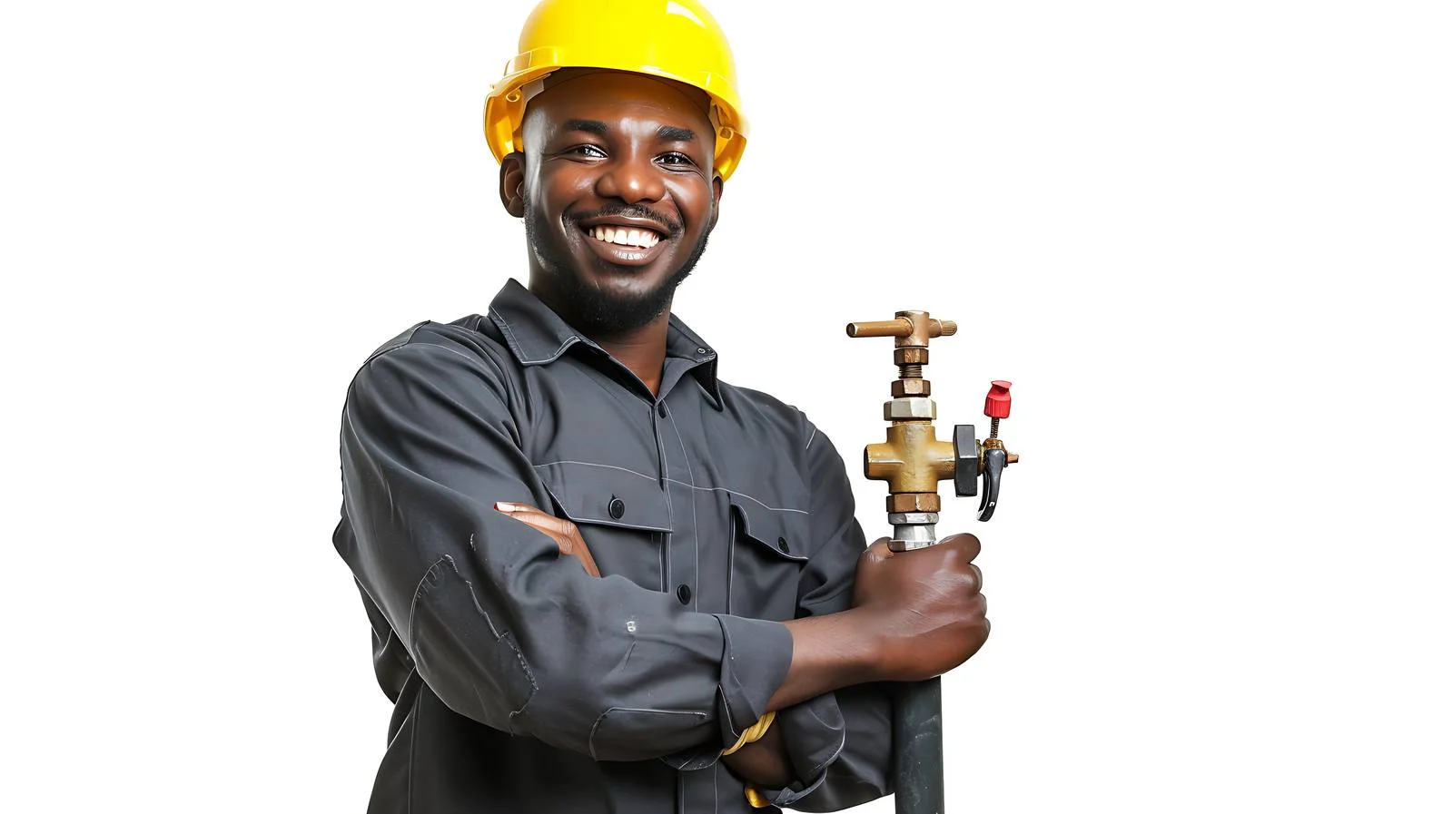 Construction Worker with Pipes Isolated — free download from Dotvec
