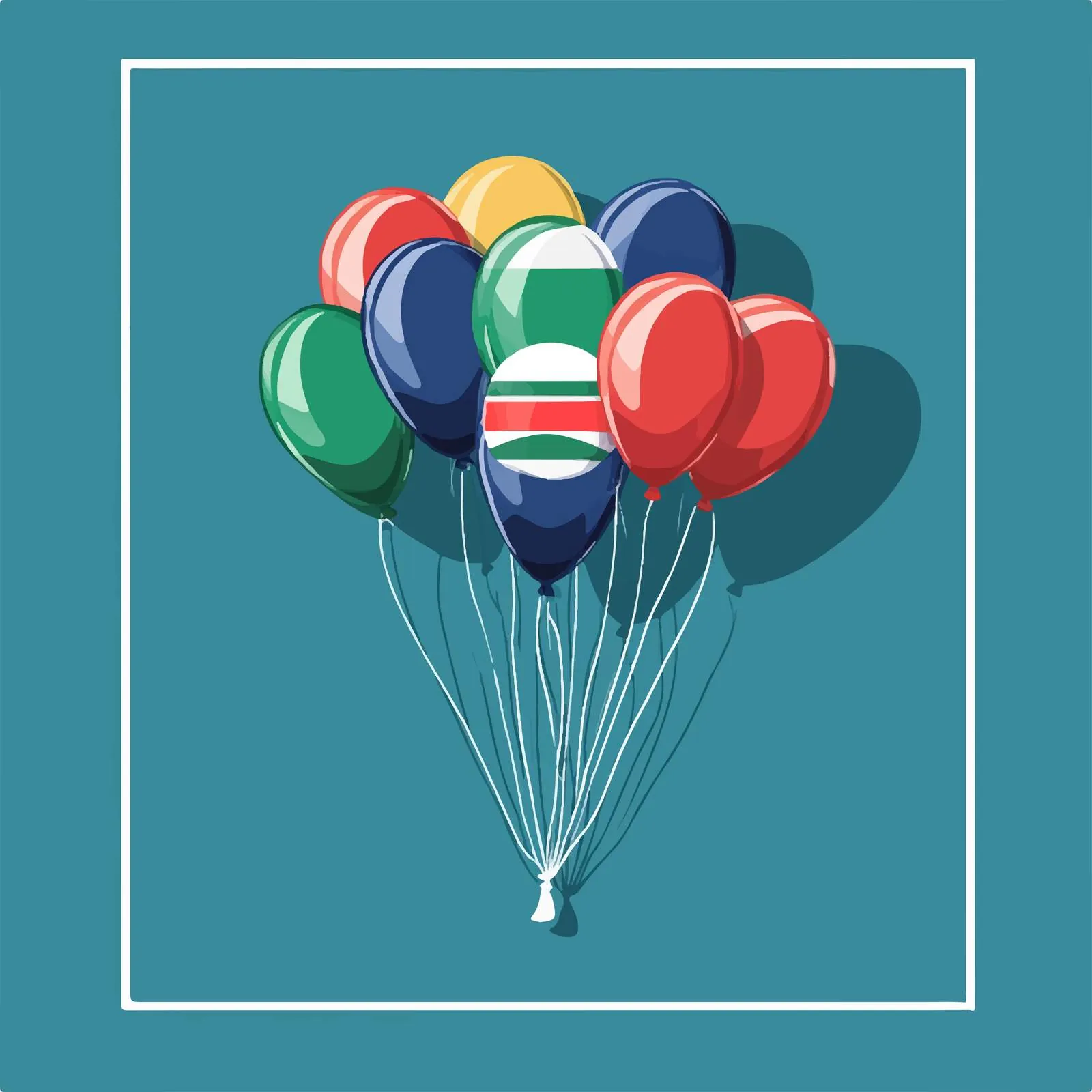 South Africa Flag Balloons Vector Illustration — free download from Dotvec