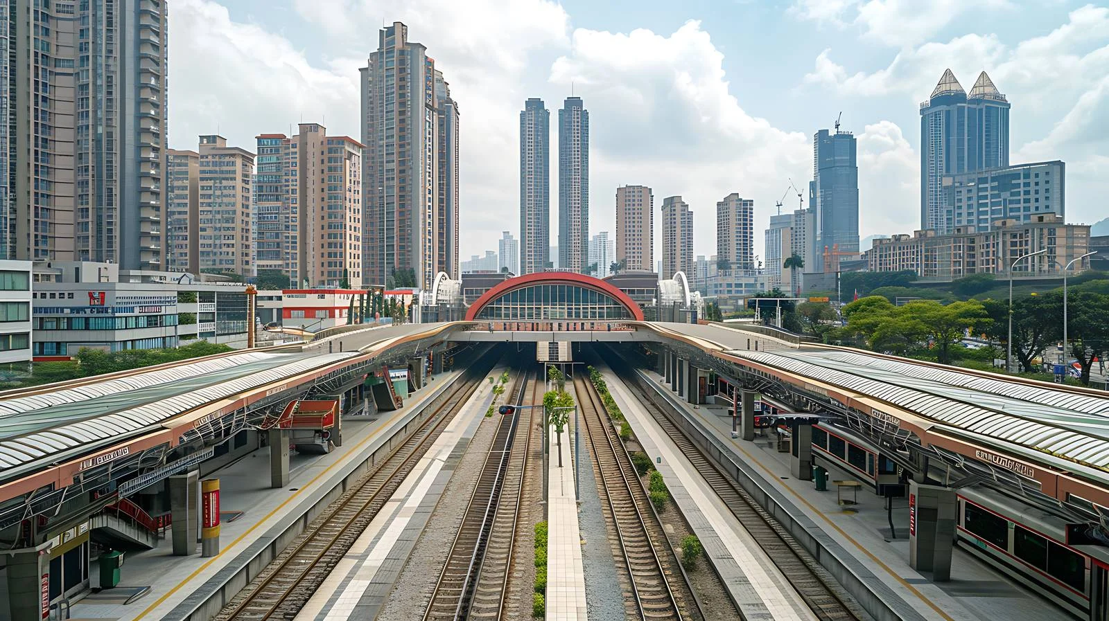 Modern Guangzhou South Railway Station View — free download from Dotvec