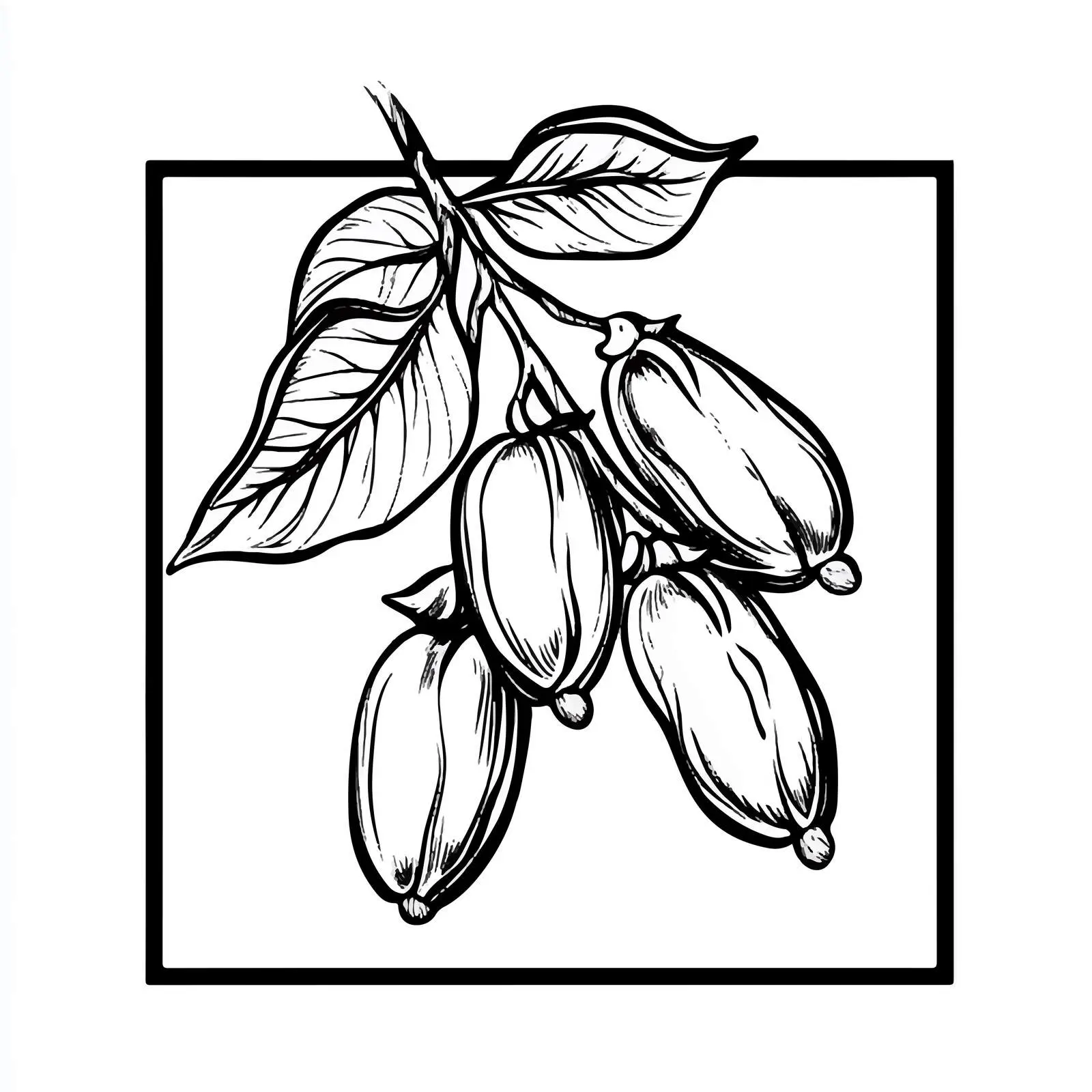 Black and White Soybean Cartoon Vector Illustration — free download from Dotvec