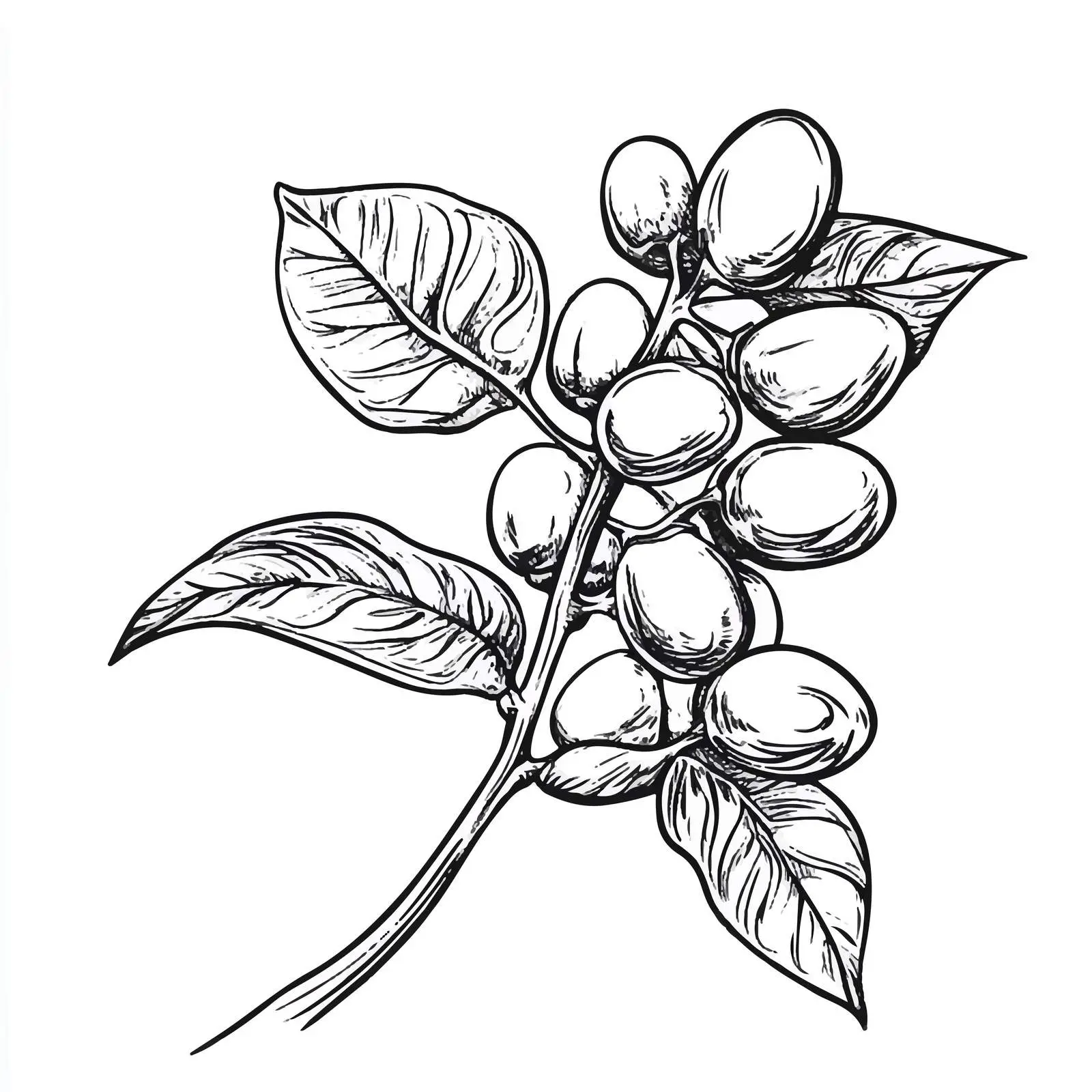 Black and White Soybean Cartoon Vector Illustration — free download from Dotvec