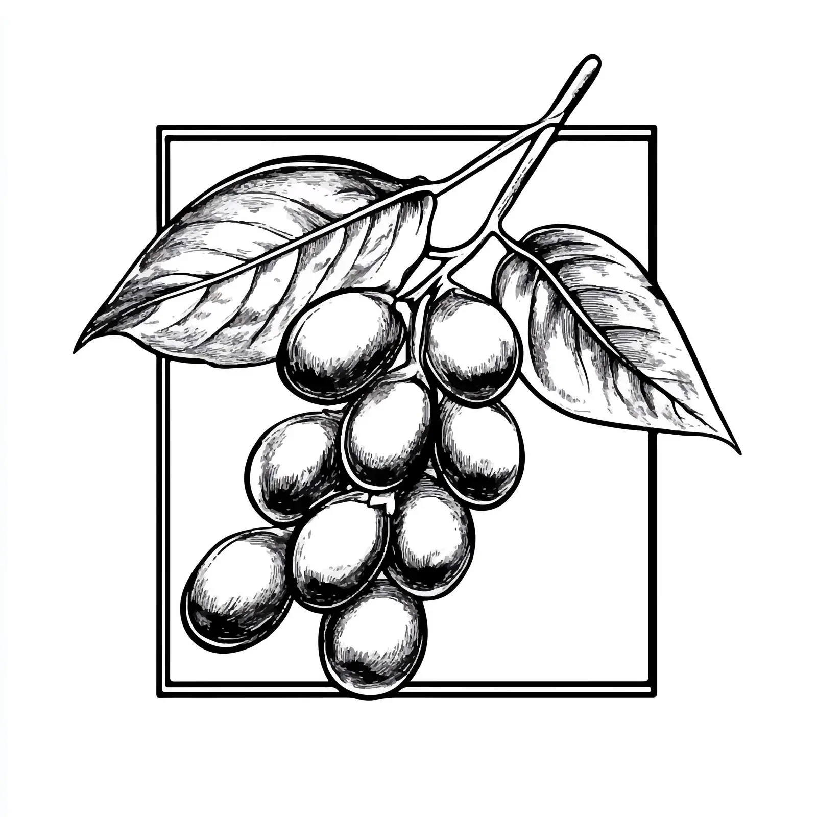 Black and White Soybean Vector Illustration — free download from Dotvec
