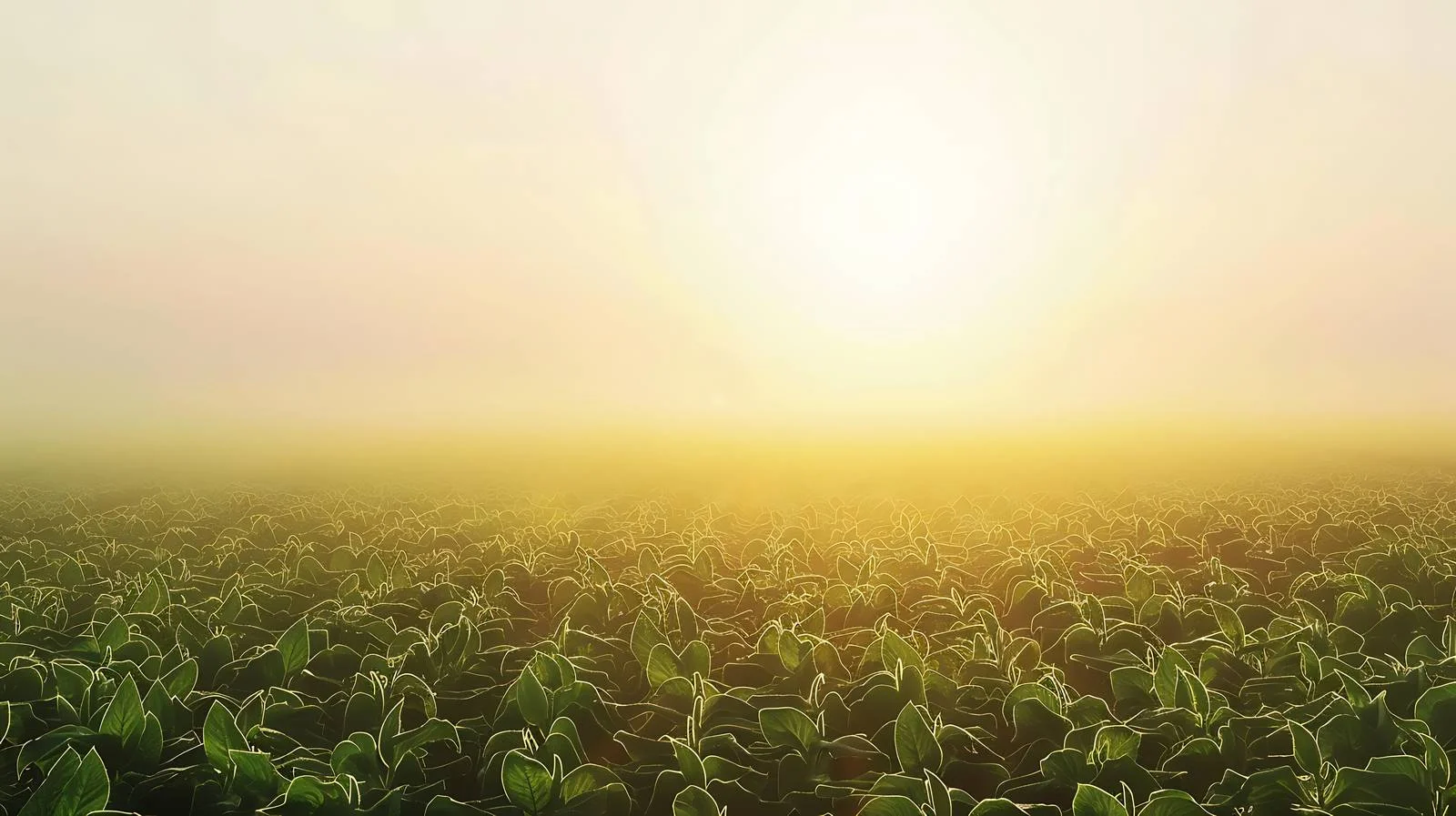 Soybean Field Sunrise Tranquility on White — free download from Dotvec