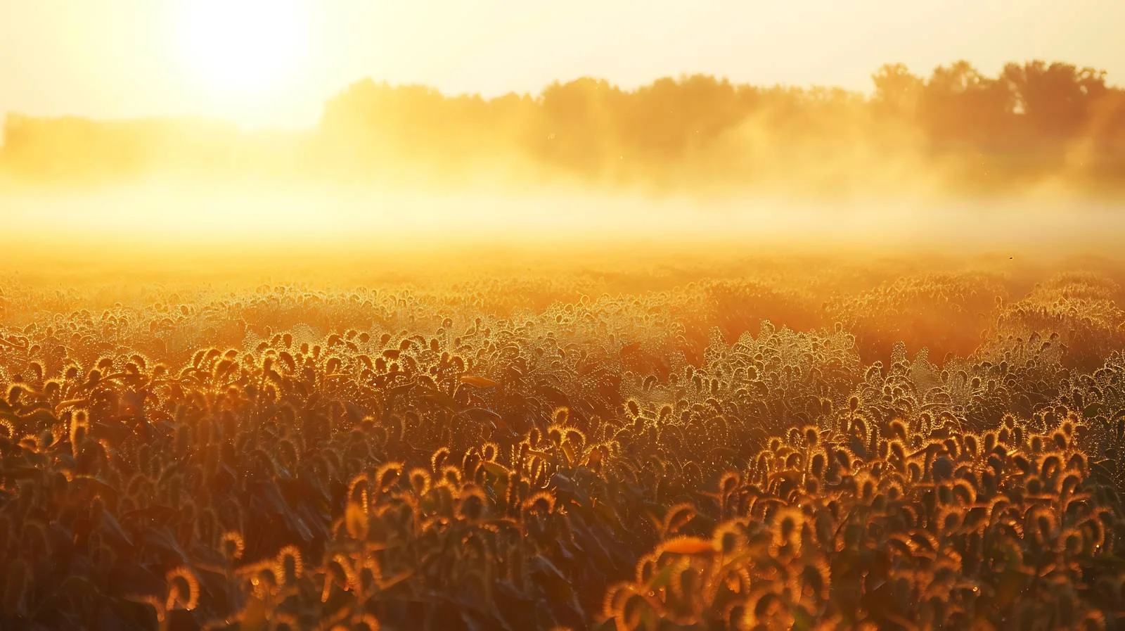 Soybean Field at Sunrise Against White Background — free download from Dotvec