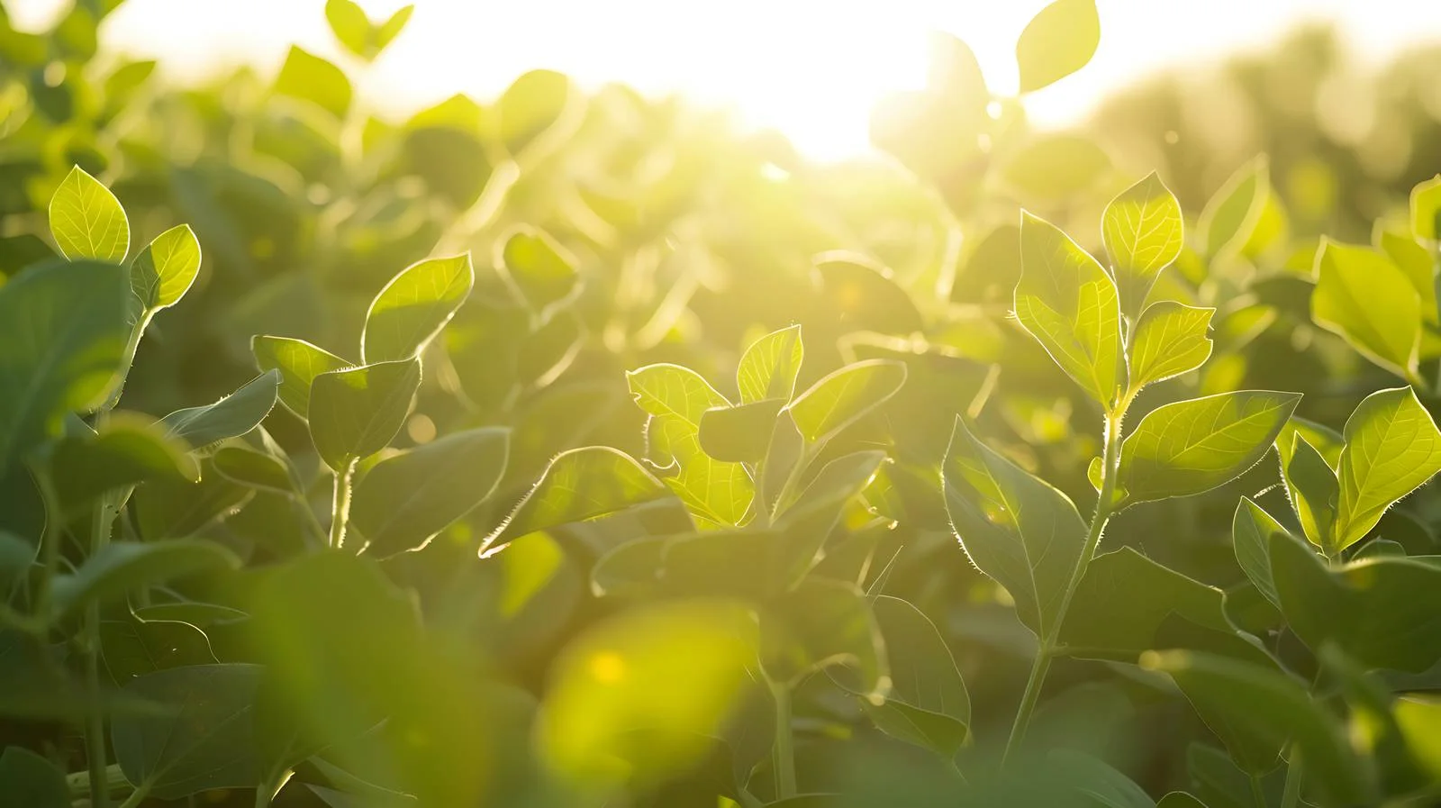 Golden Soybean Field Illuminated by Late Afternoon Sun — free download from Dotvec