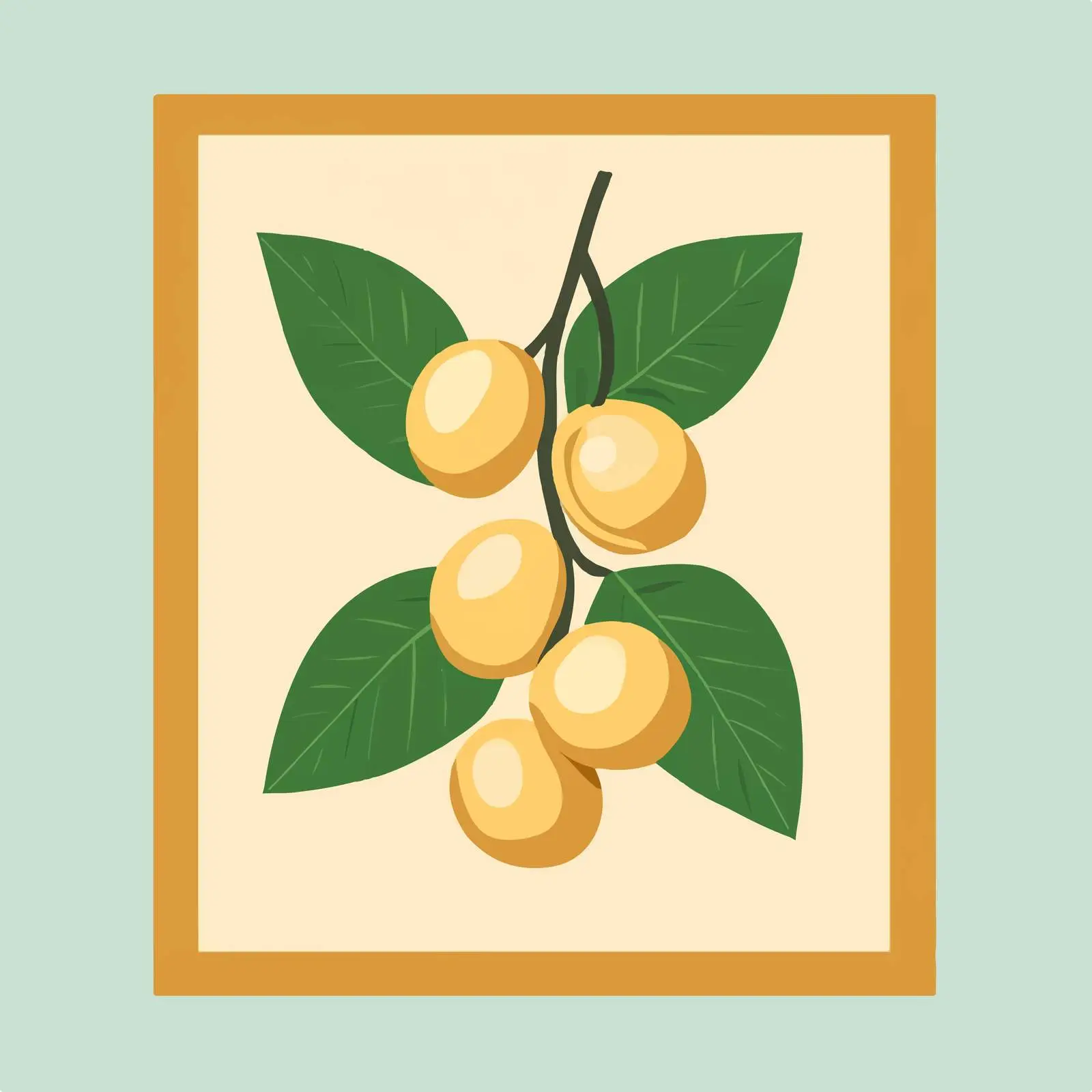 Framed Soybean Flat Vector Illustration — free download from Dotvec