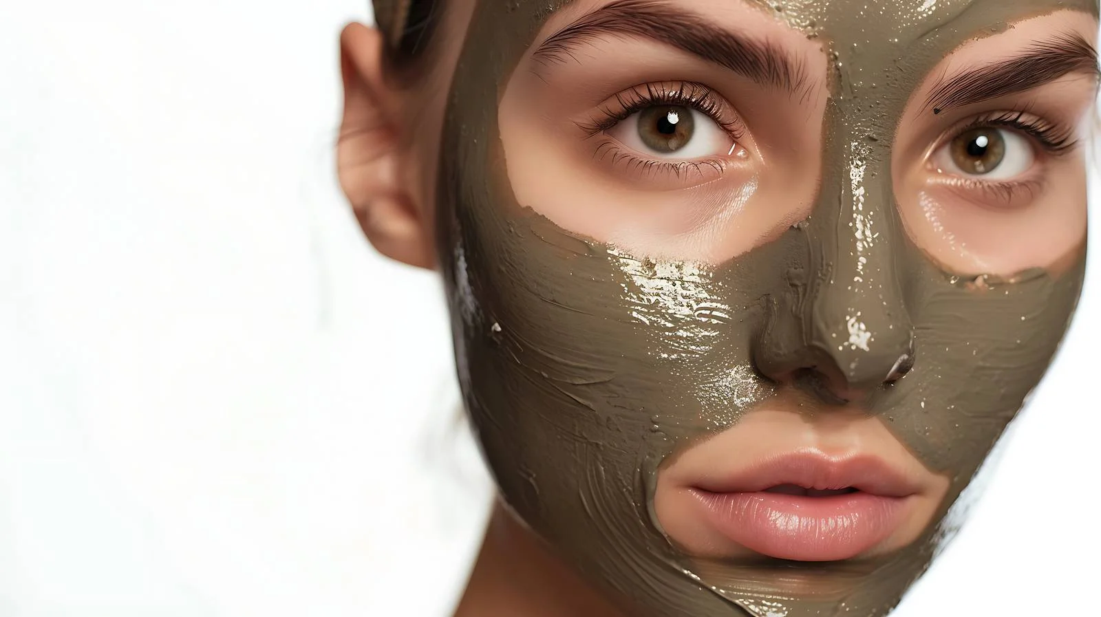 Glowing Young Woman in Mud Mask Relaxation — free download from Dotvec
