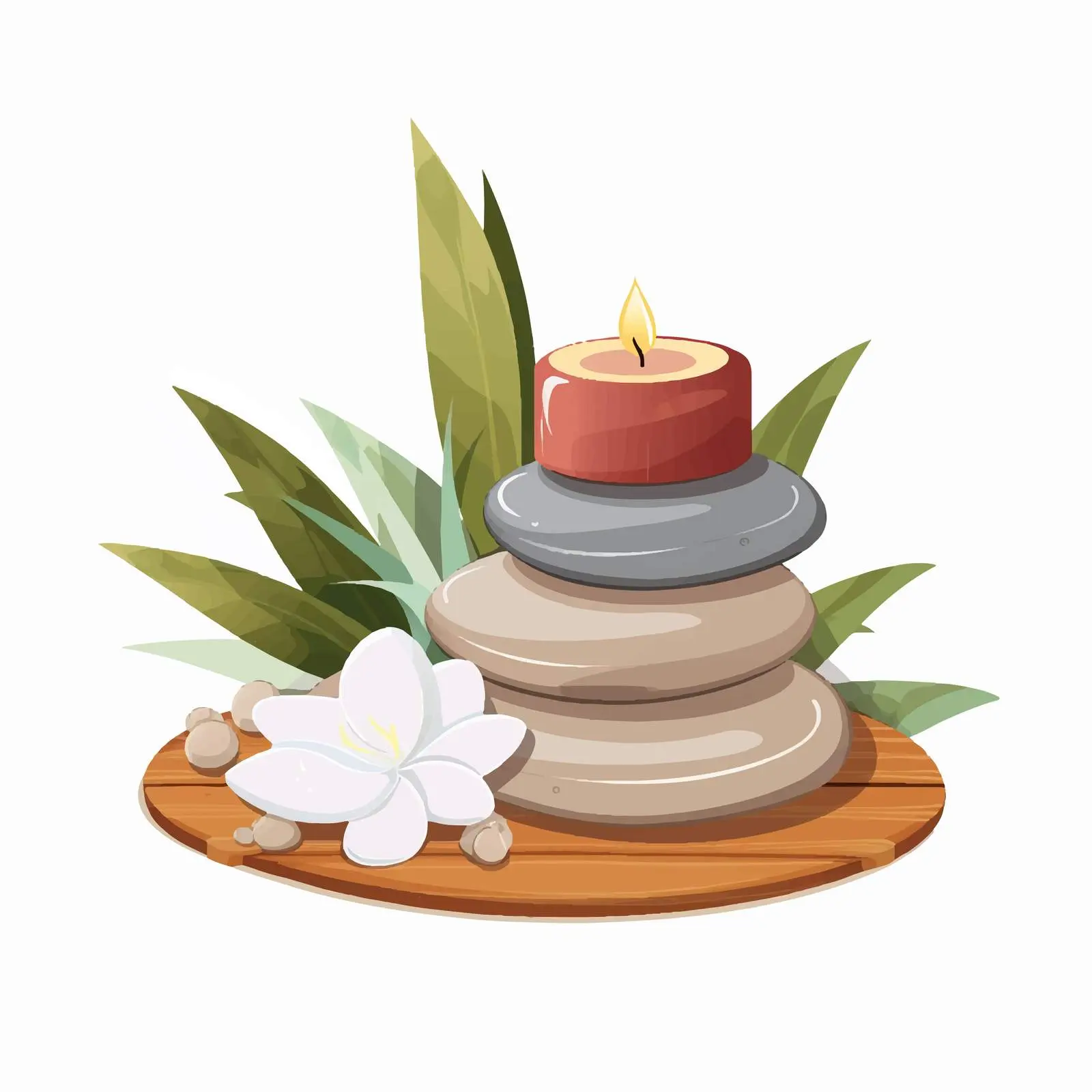 Cartoon Spa Design on White Background — free download from Dotvec