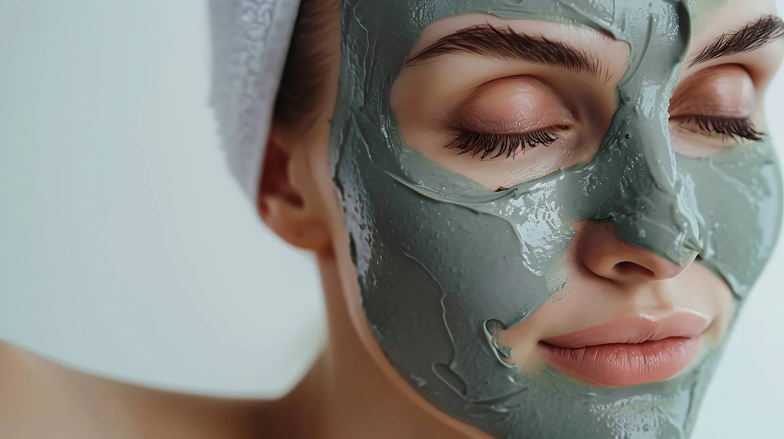 Green Clay Face Mask Application at Spa — free download from Dotvec