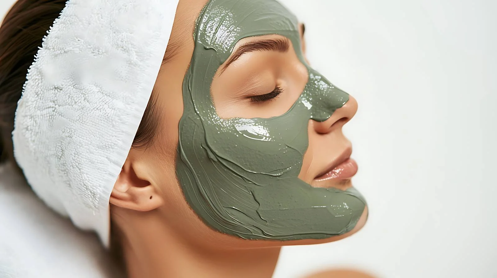Natural clay mask application at spa — free download from Dotvec
