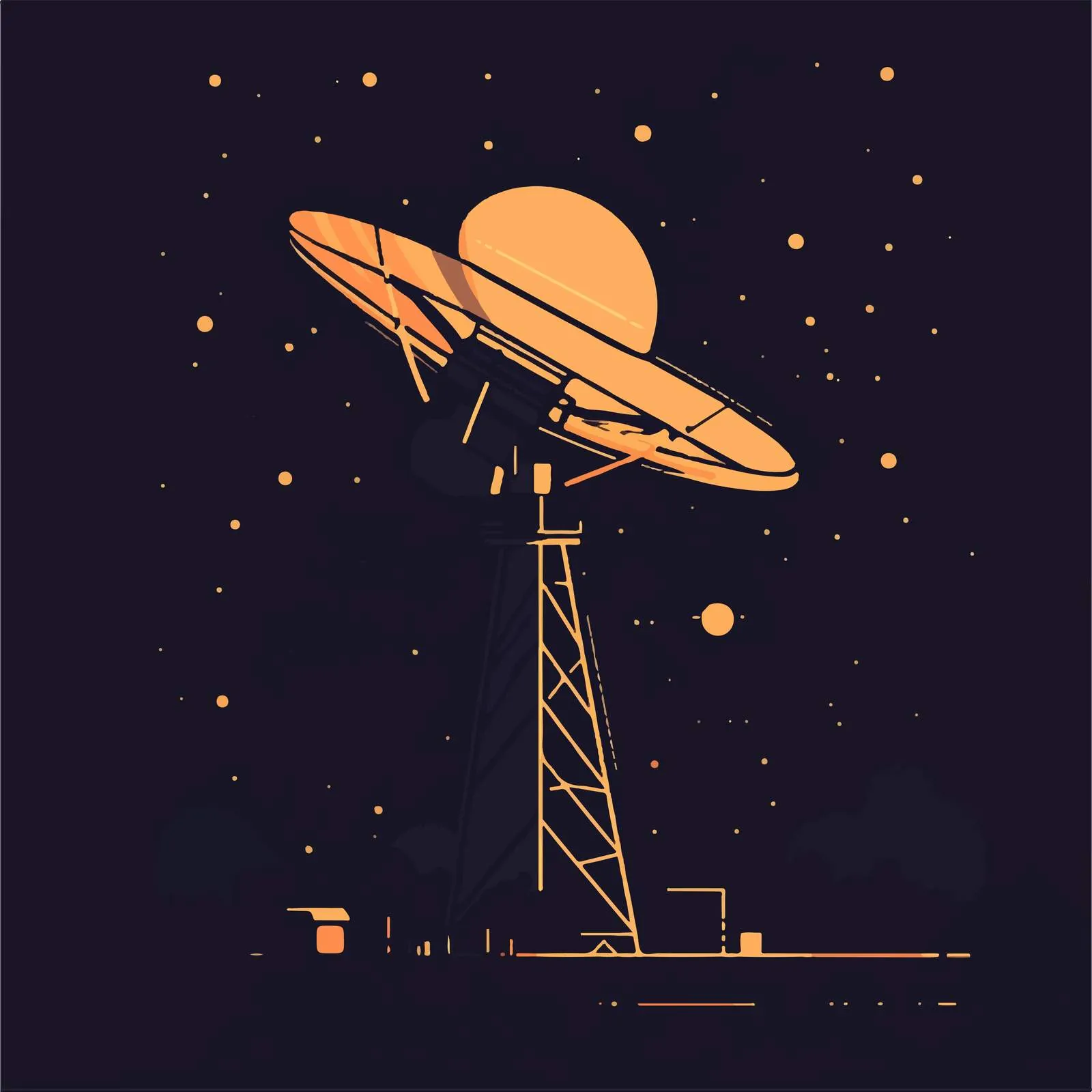 Space Antenna Transmission Vector Illustration — free download from Dotvec