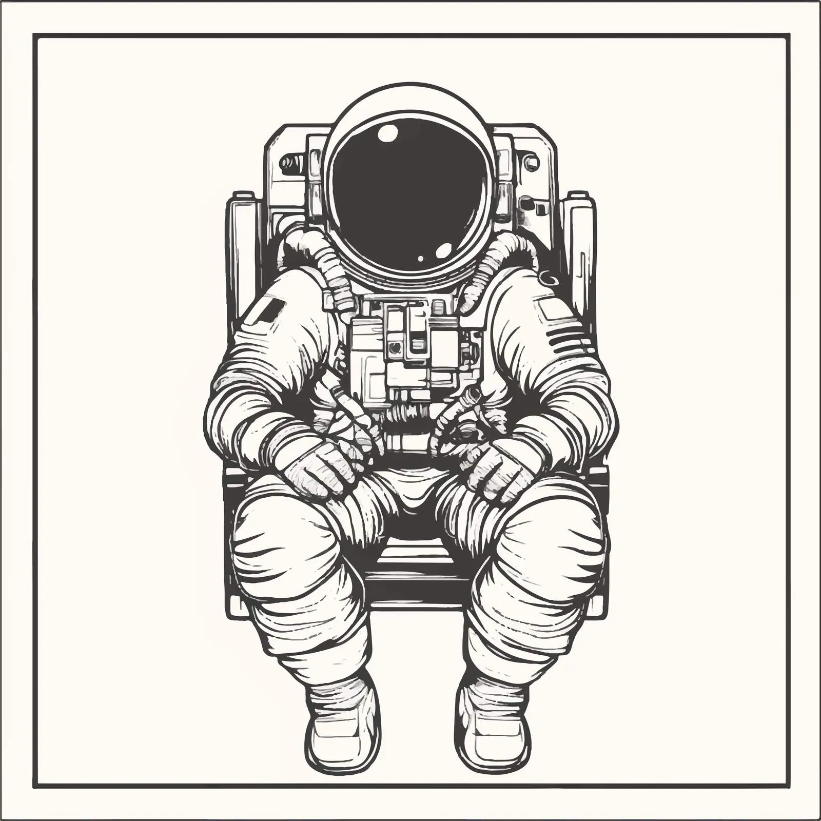 Space Astronaut Character in Futuristic Spacesuit — free download from Dotvec
