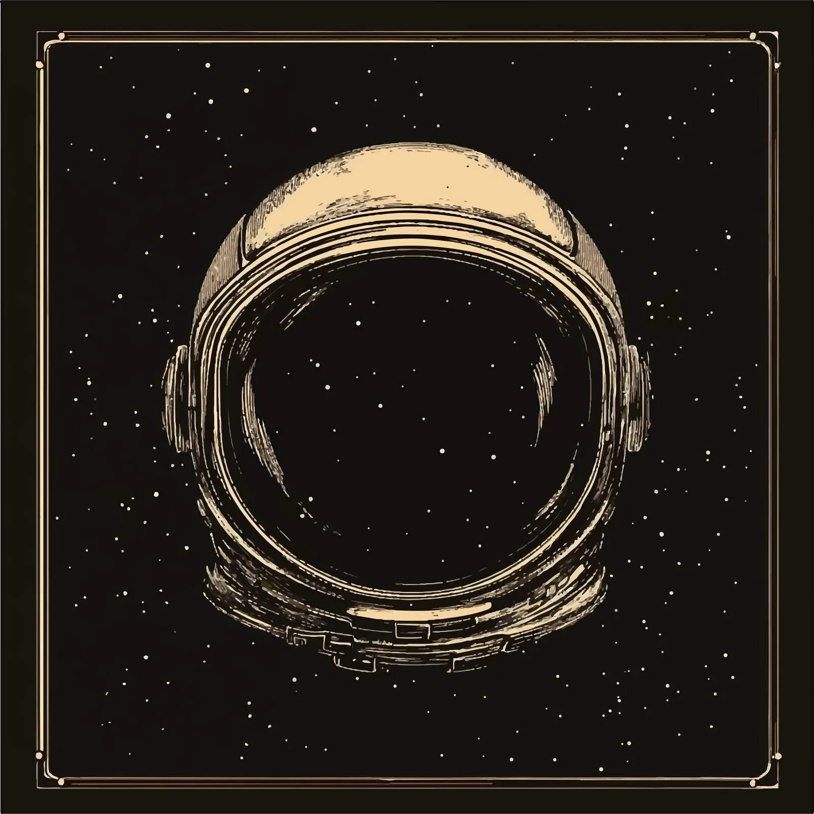 Flat Vector Illustration of Space Astronaut Helmet — free download from Dotvec