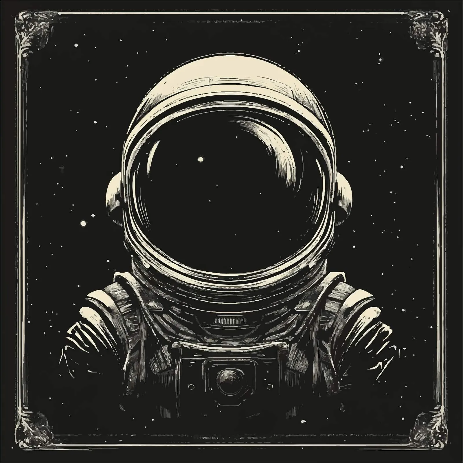 Flat Vector Illustration of Astronaut Helmet — free download from Dotvec