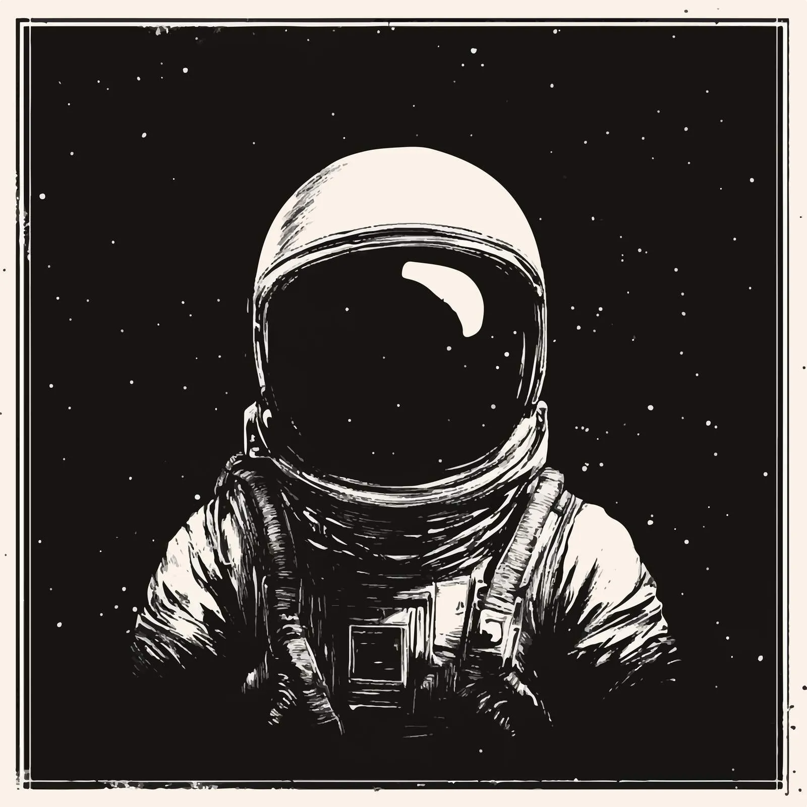 Flat Vector Illustration of Astronaut Helmet — free download from Dotvec