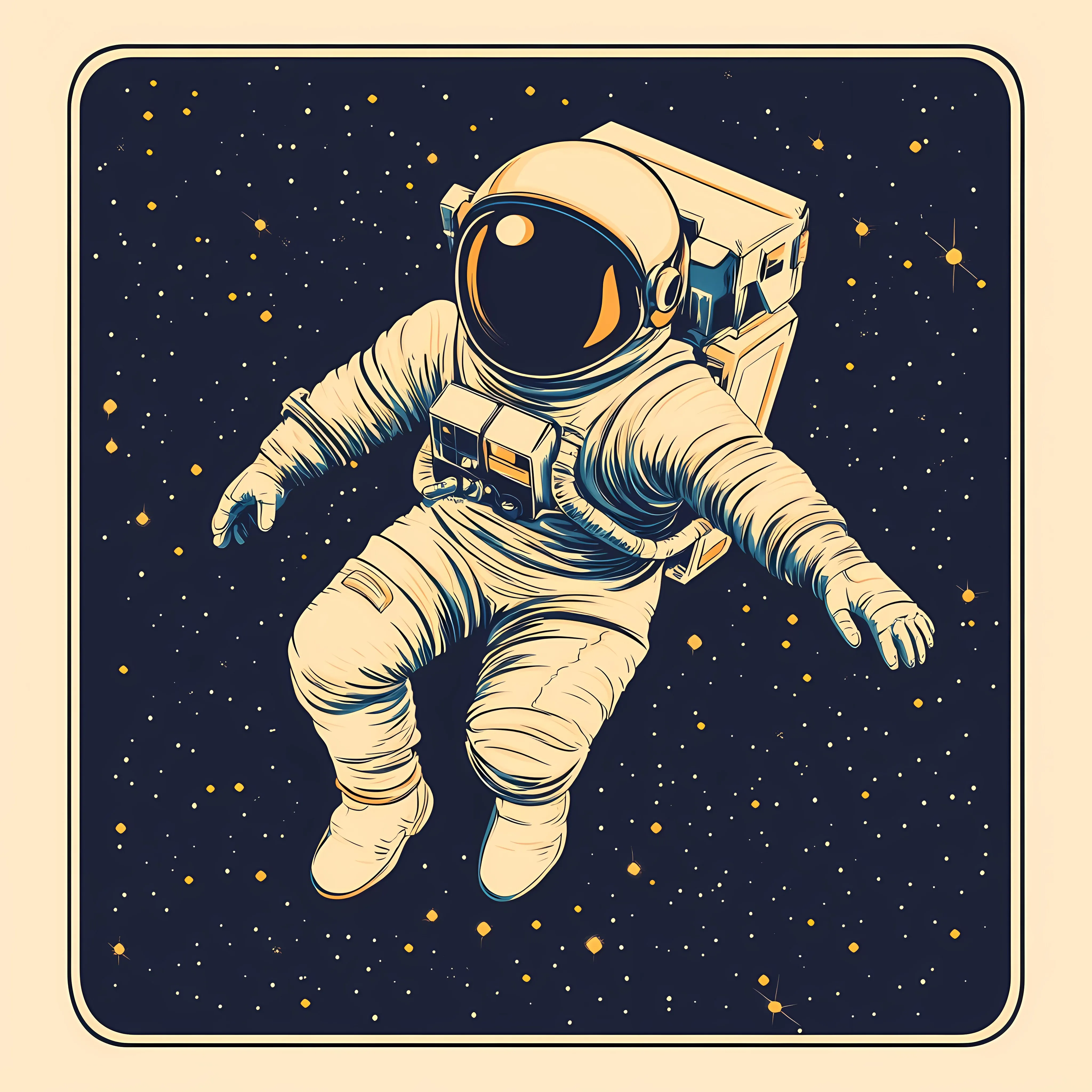 Flat Vector Illustration of Astronaut in Suit — free download from Dotvec