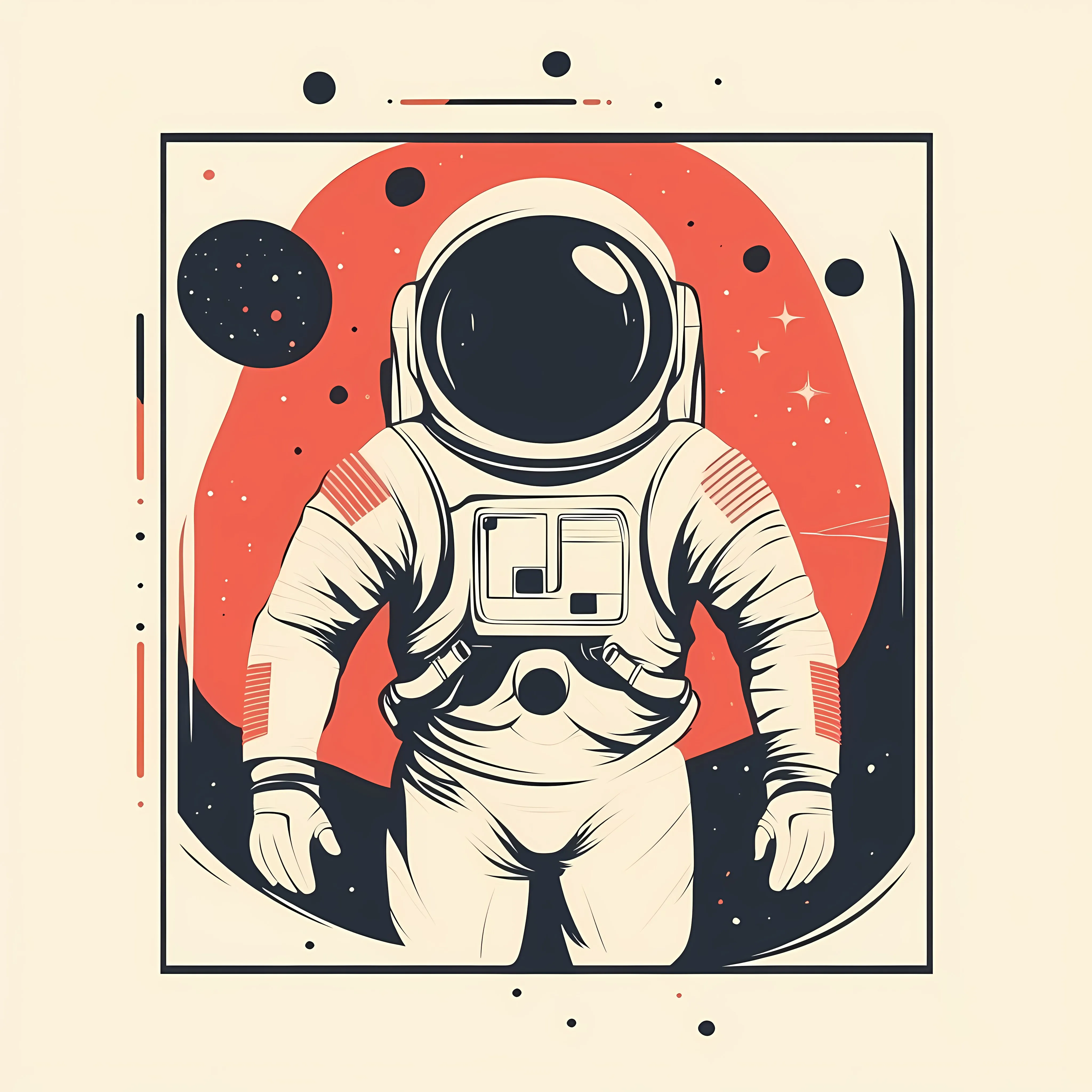 Flat Vector Illustration of Astronaut in Suit — free download from Dotvec