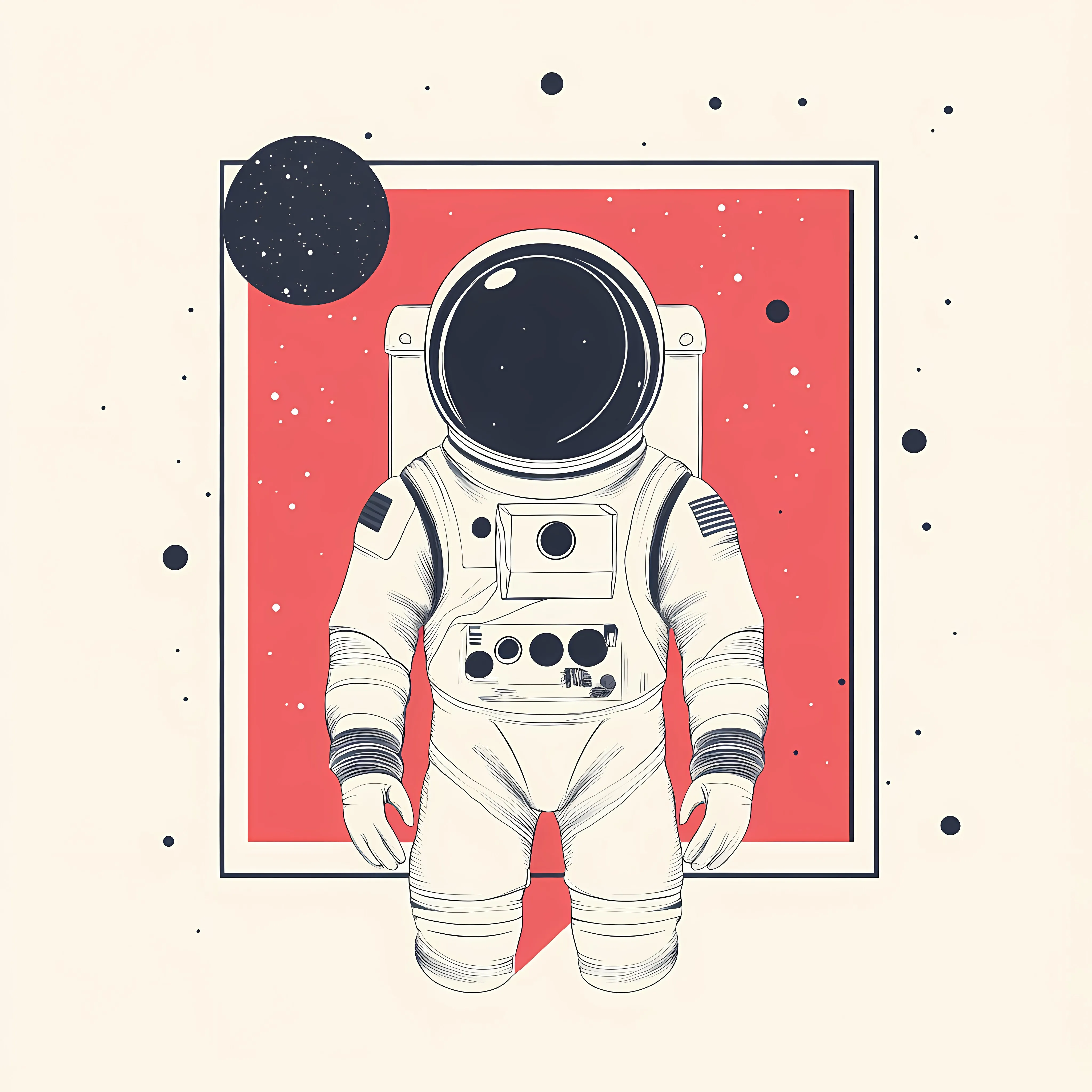 Flat Vector Illustration of Astronaut in Space Suit — free download from Dotvec
