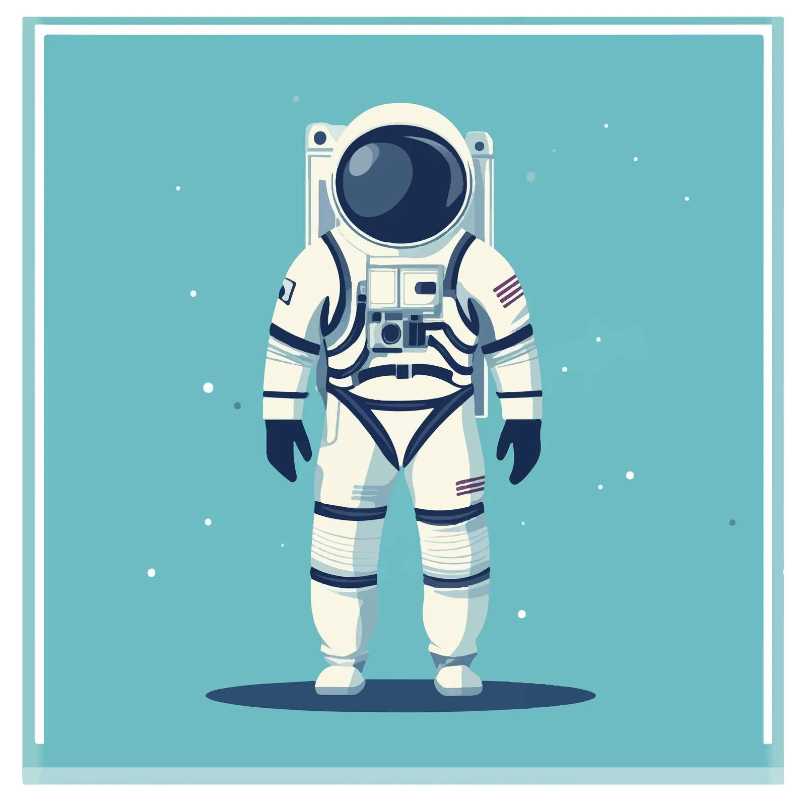 Astronaut in Space Suit Flat Vector Illustration — free download from Dotvec