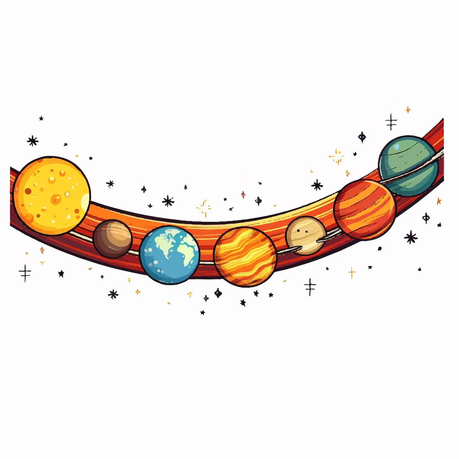 Space Banner with Planet Illustration Vector — free download from Dotvec