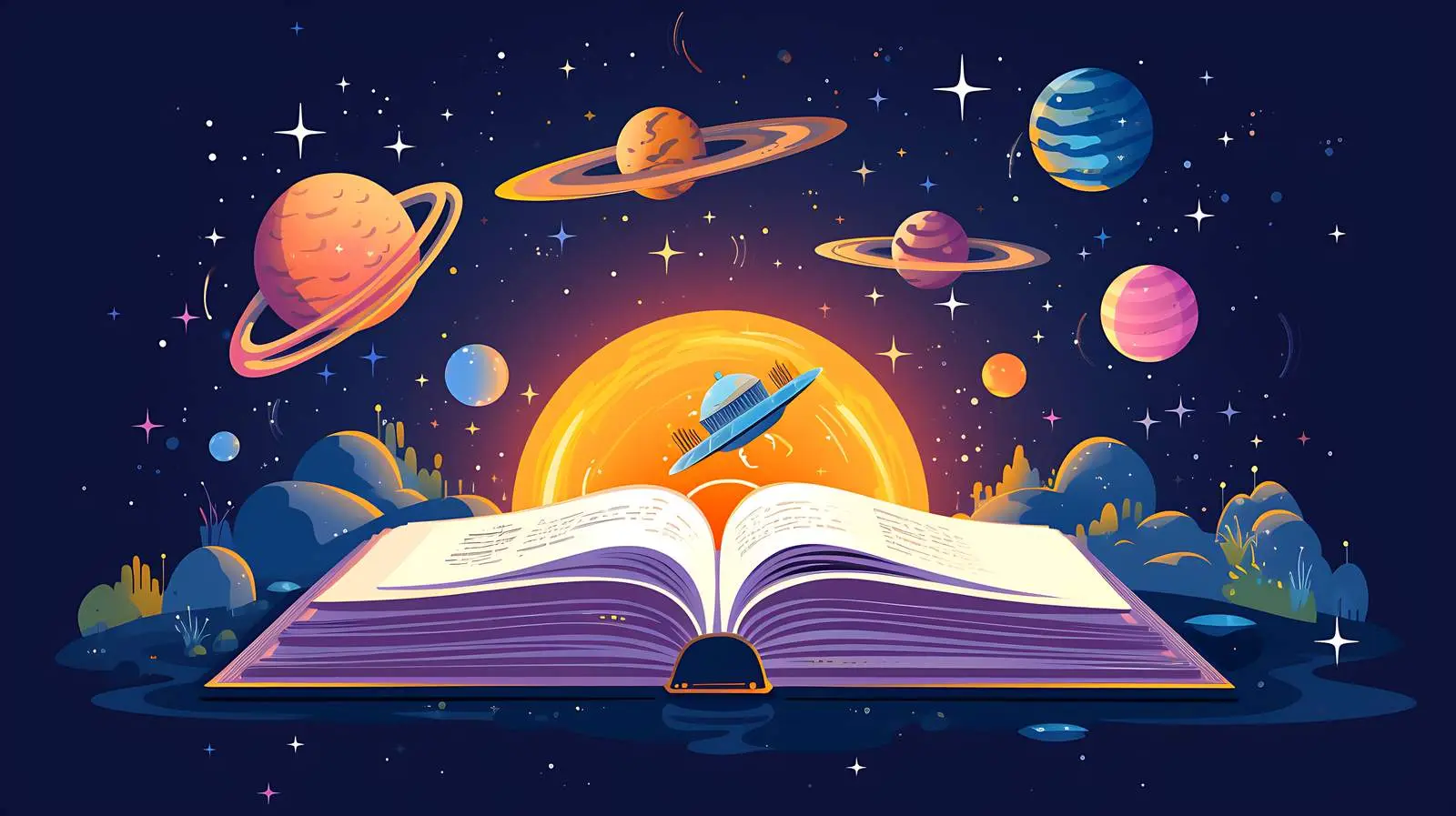 Space Adventure Exploration Storybook — free download from Dotvec