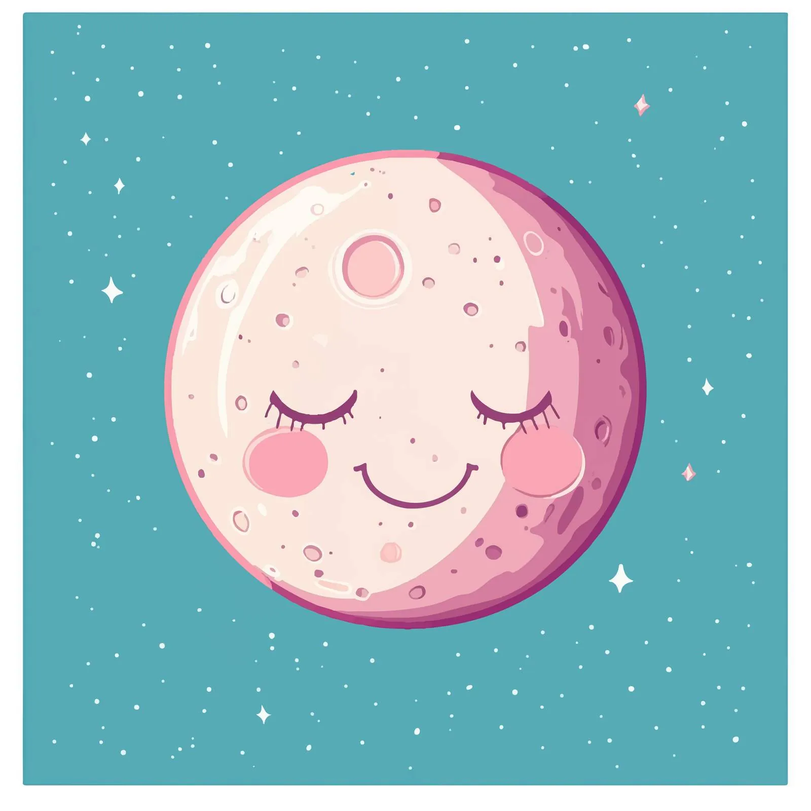Cartoon Moon Vector Illustration for Designs — free download from Dotvec