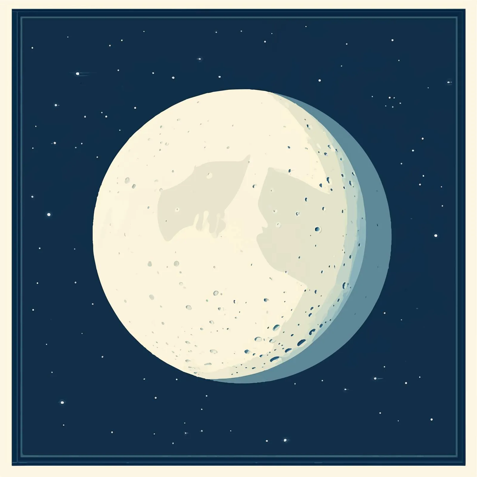 Flat Vector Illustration of Moon Surface — free download from Dotvec