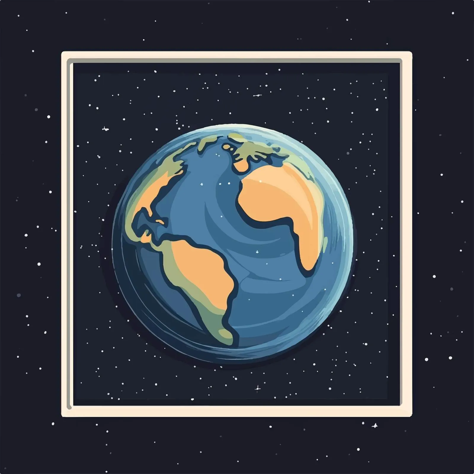 Flat Vector Illustration of Earth in Space — free download from Dotvec