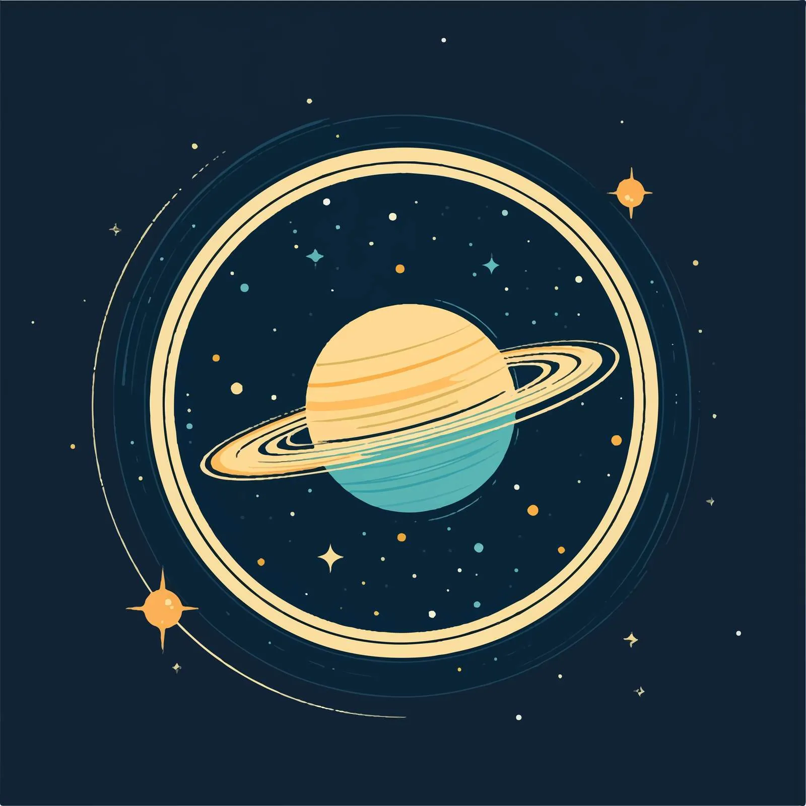 Flat Vector Illustration of a Space Galaxy — free download from Dotvec