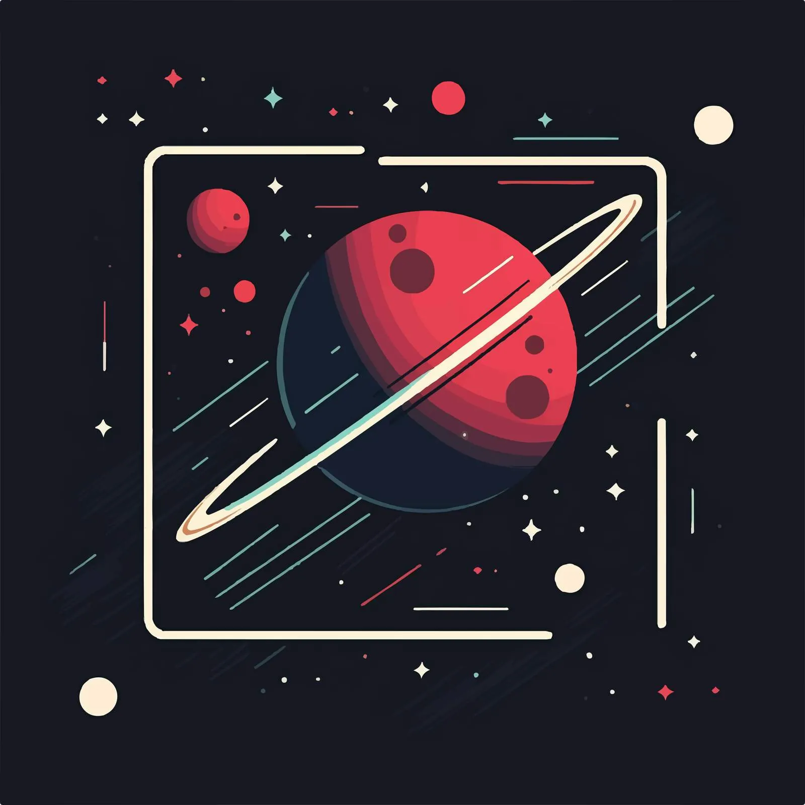 Flat Vector Illustration of Space and Galaxy — free download from Dotvec