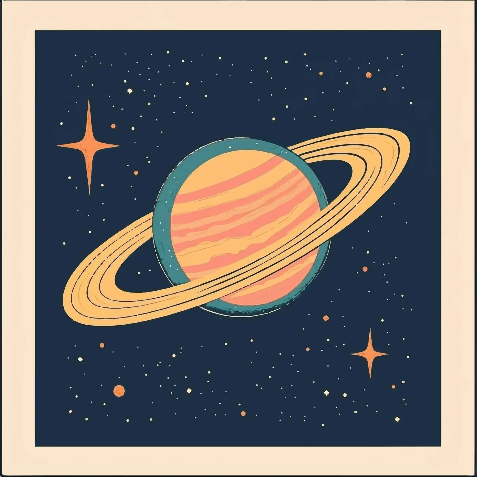 Flat Vector Illustration of Space and Planets — free download from Dotvec