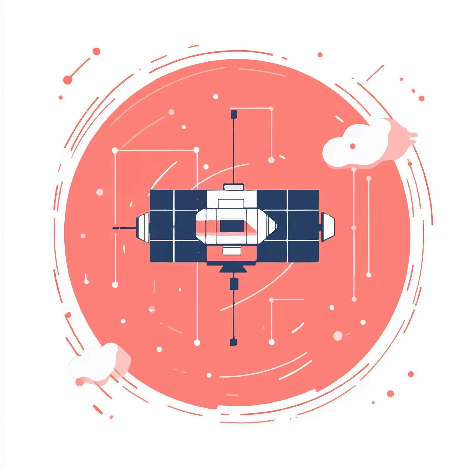 Flat Vector Illustration of Satellite Technology — free download from Dotvec